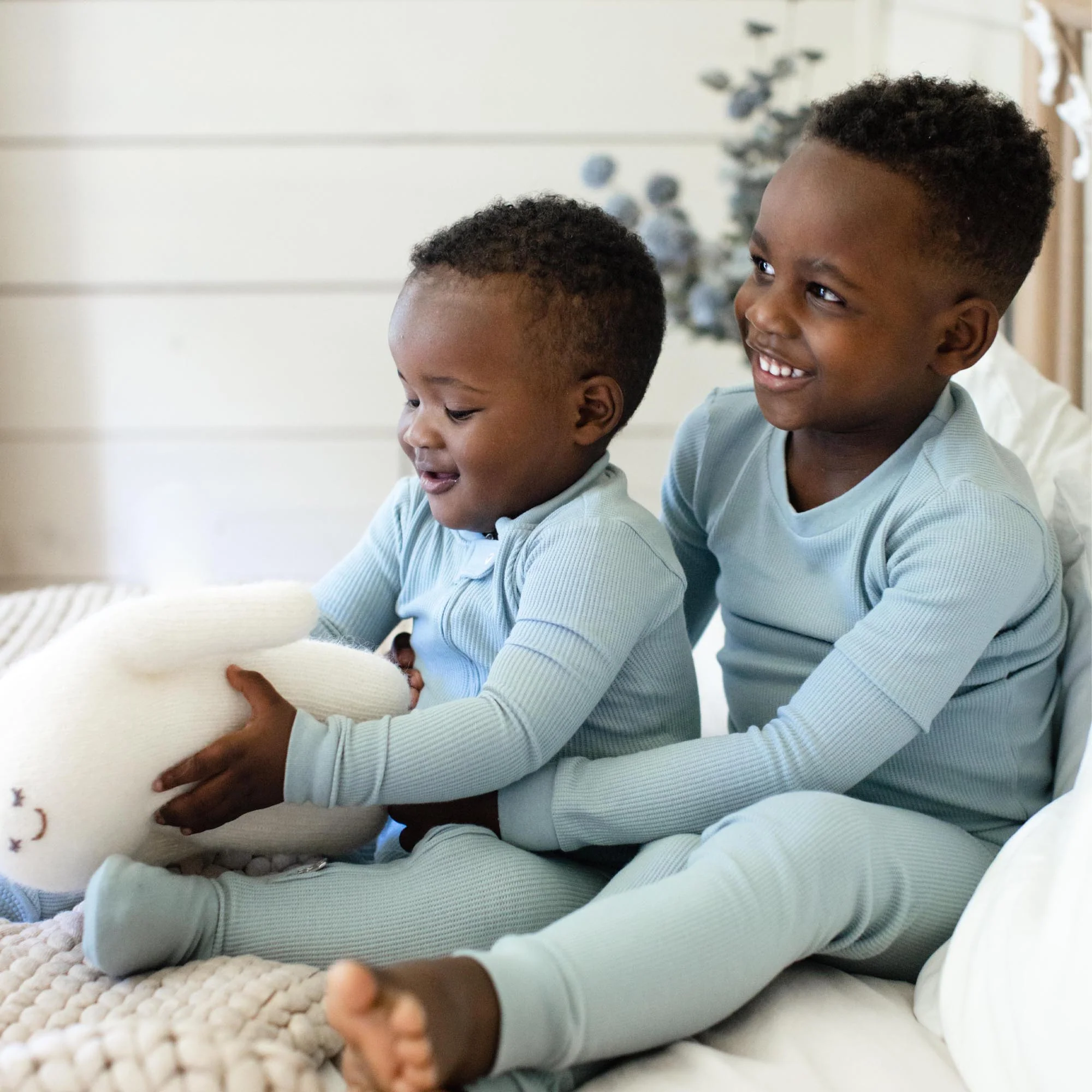 Honeysoft™ Mommy & Me Matching Thermal Lyocell Pajamas - Mountain Blue - Image 8