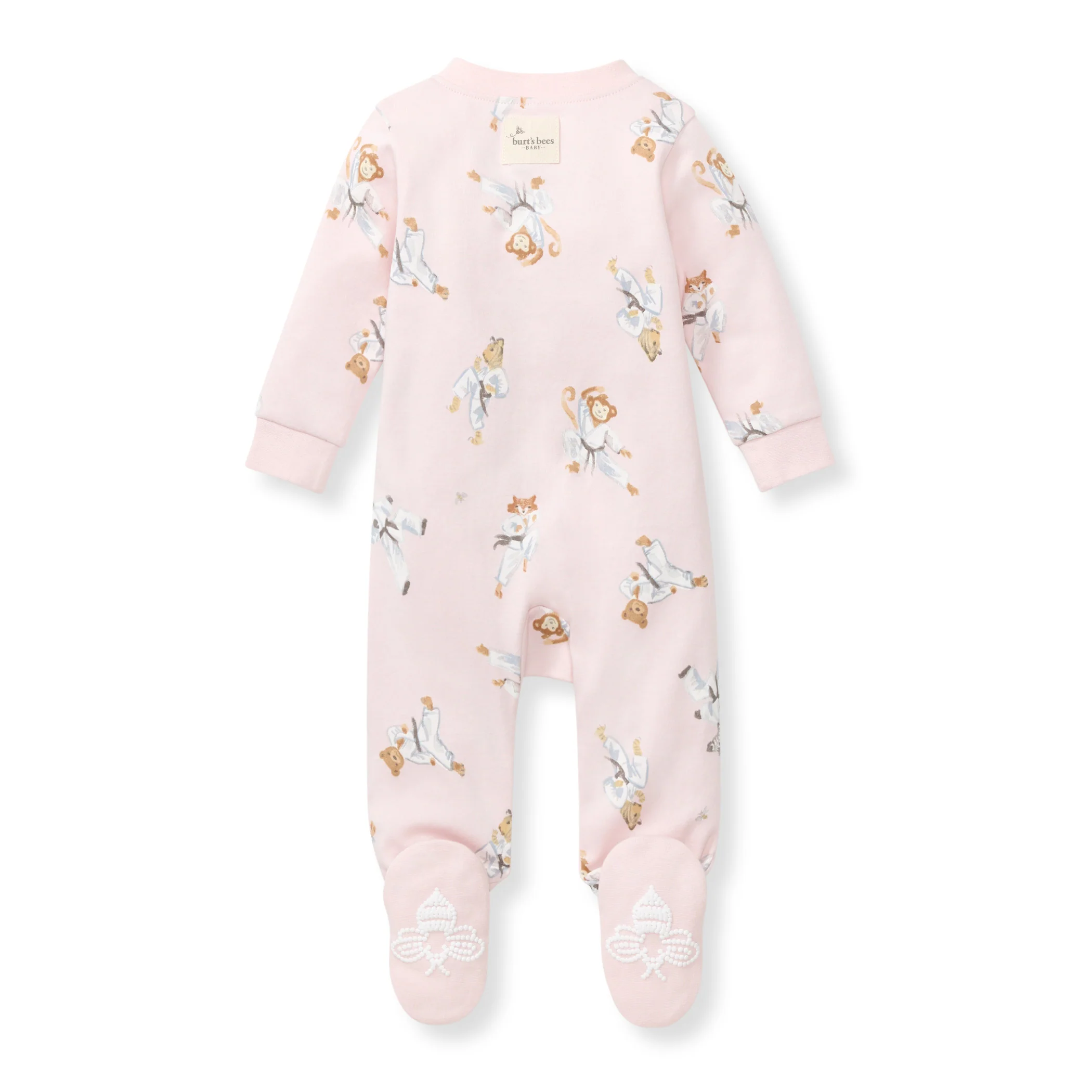 Karate Creatures Organic Cotton Sleep & Play - Chalky Pink - Image 3