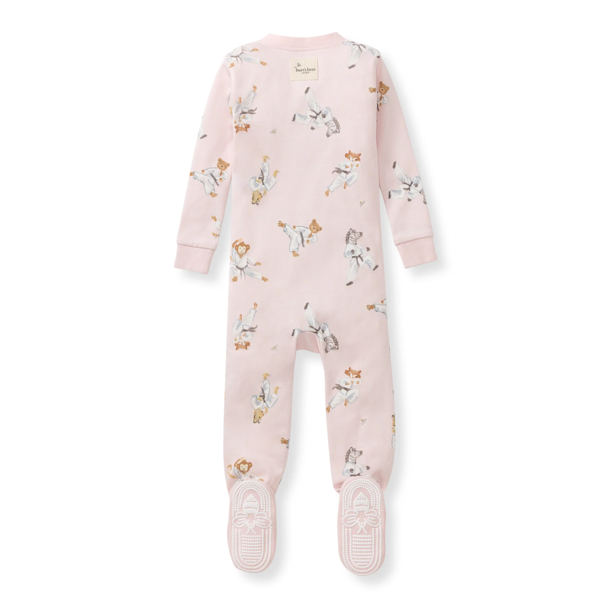 Karate Creatures Organic Cotton Sleeper - Chalky Pink - Image 3