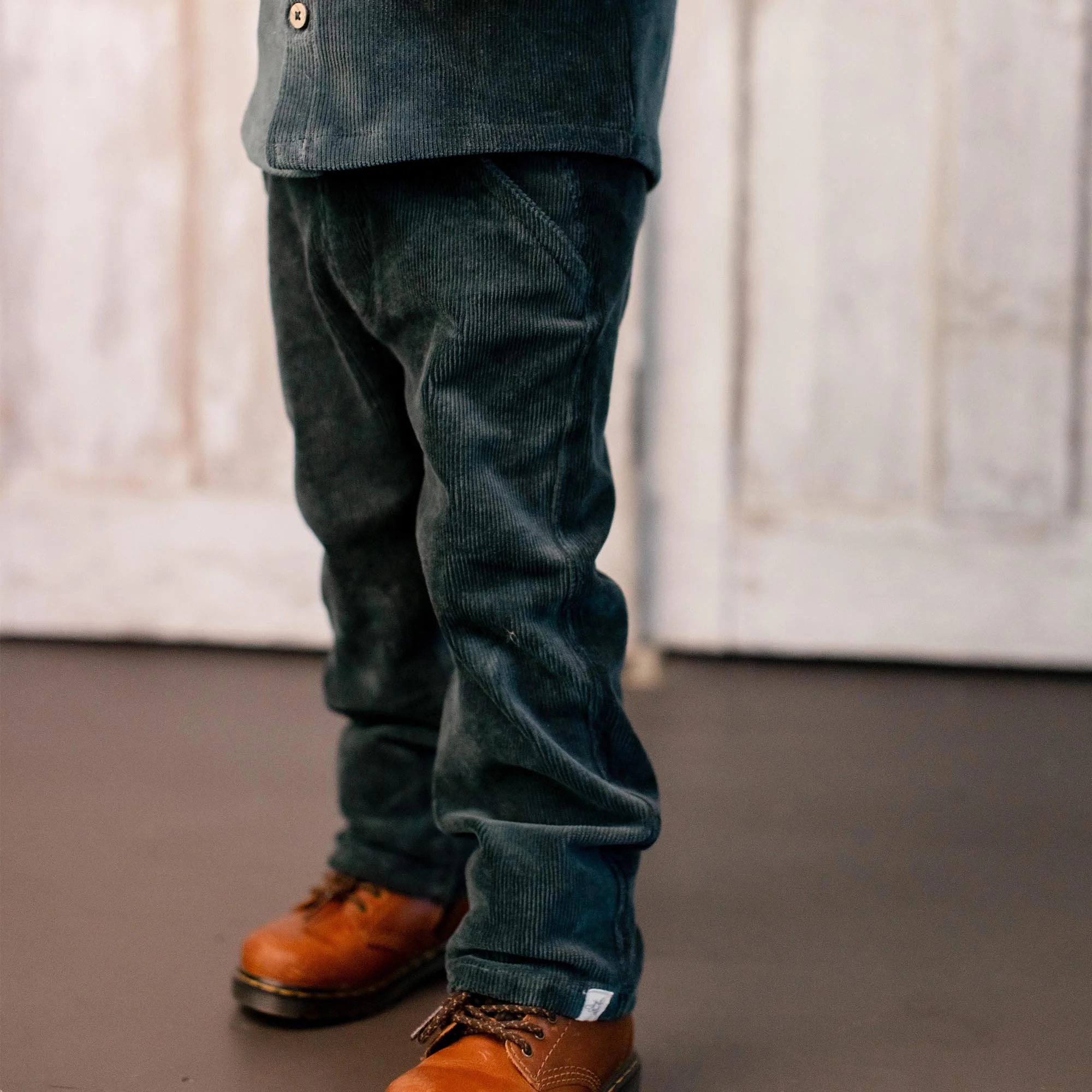 Knit Corduroy Boy Shirt & Pants Set - Image 5