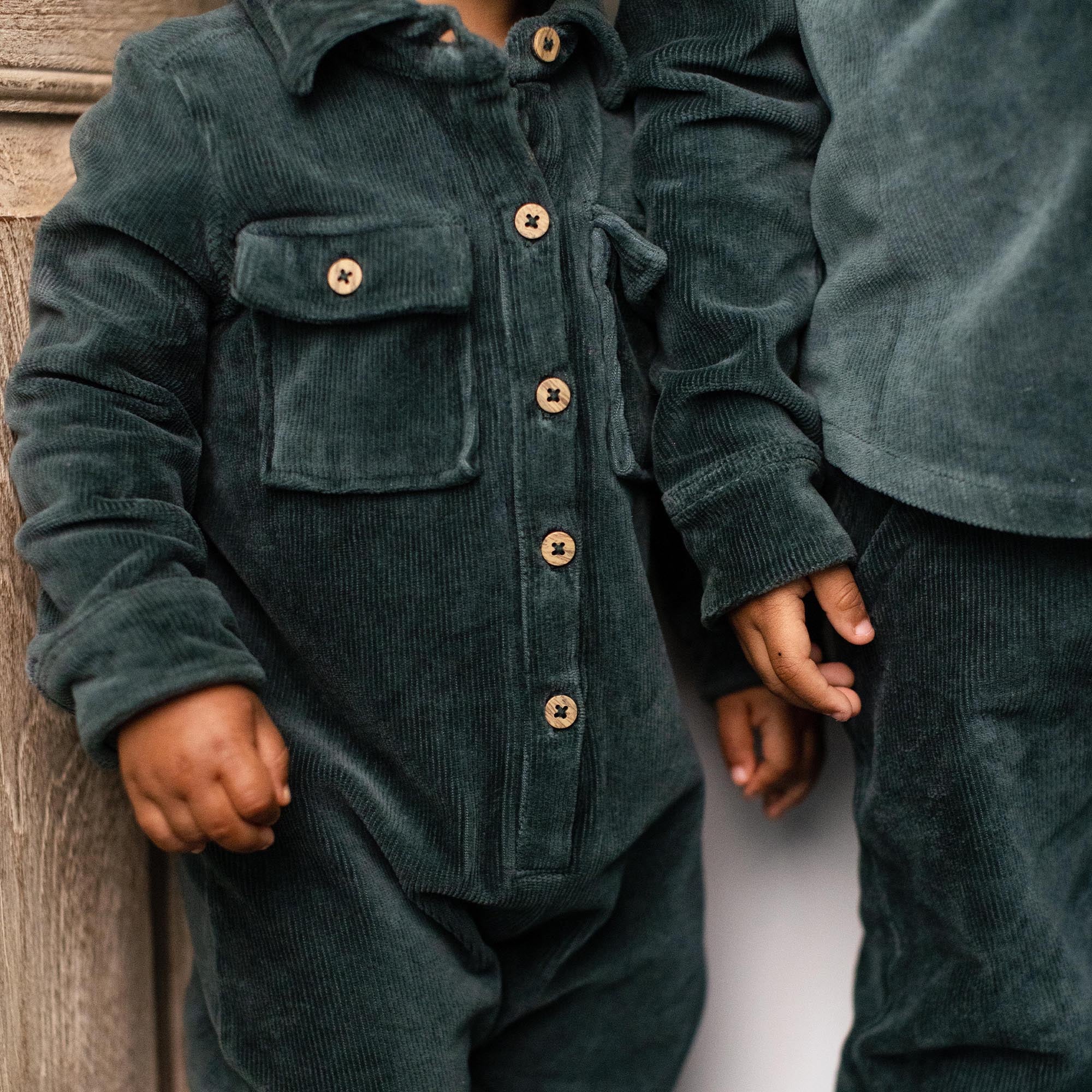 Knit Corduroy Organic Baby Boy Jumpsuit - Image 2