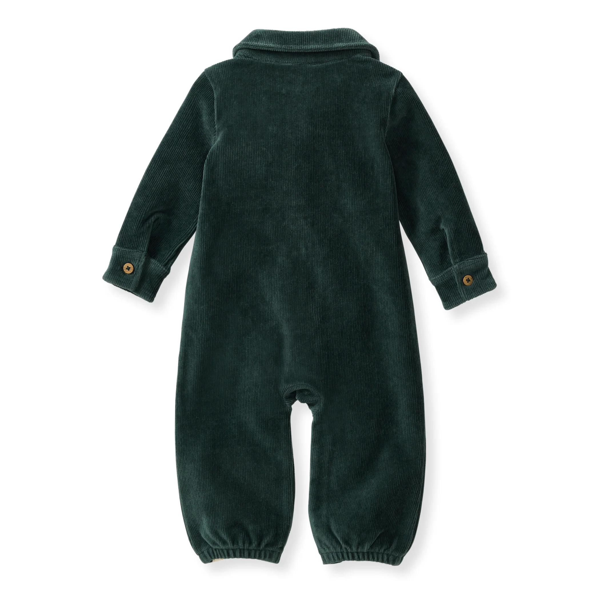 Knit Corduroy Organic Baby Boy Jumpsuit - Image 3