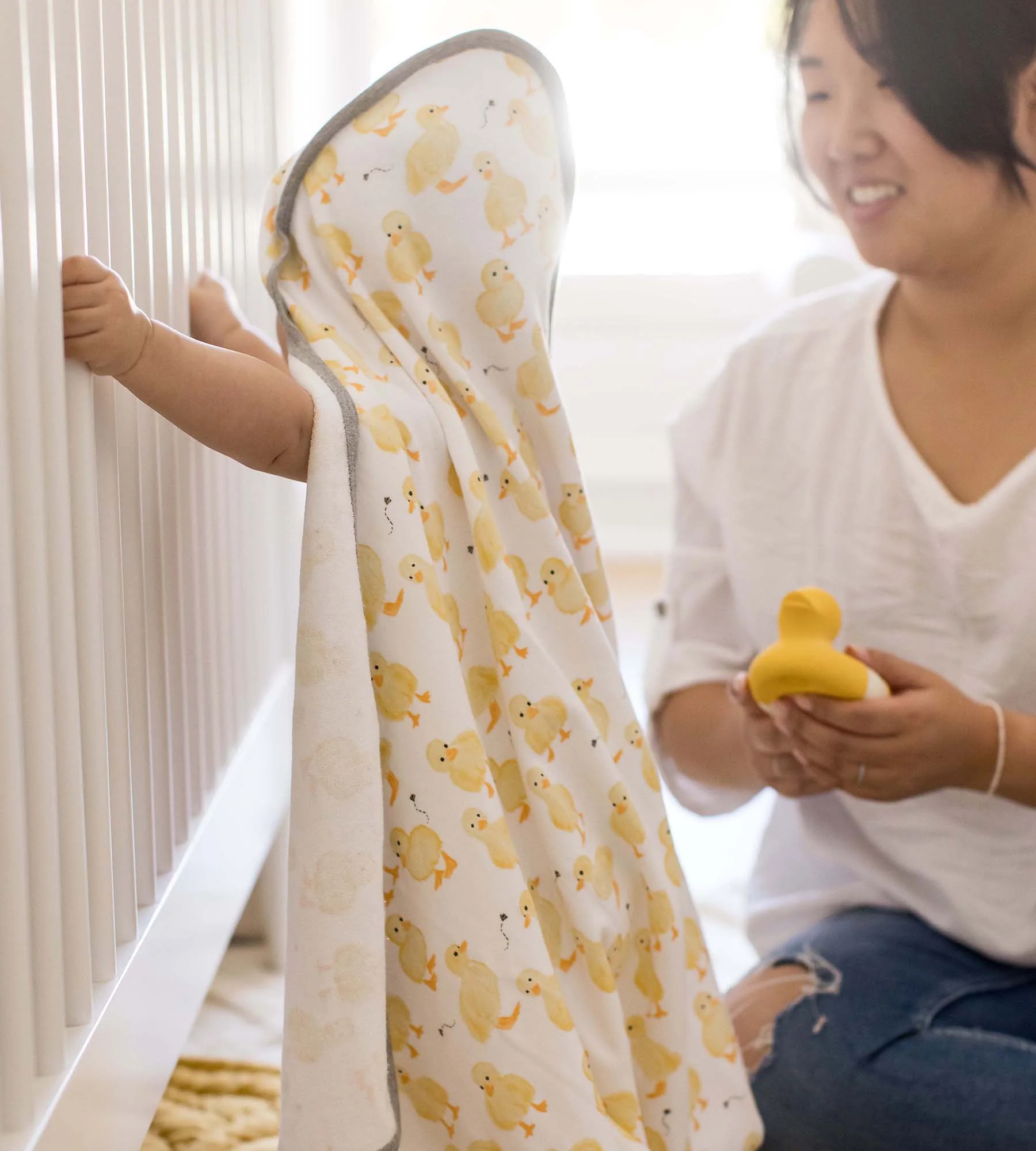 Little Ducks Organic Cotton Hooded Towels 2 Pack - Image 2