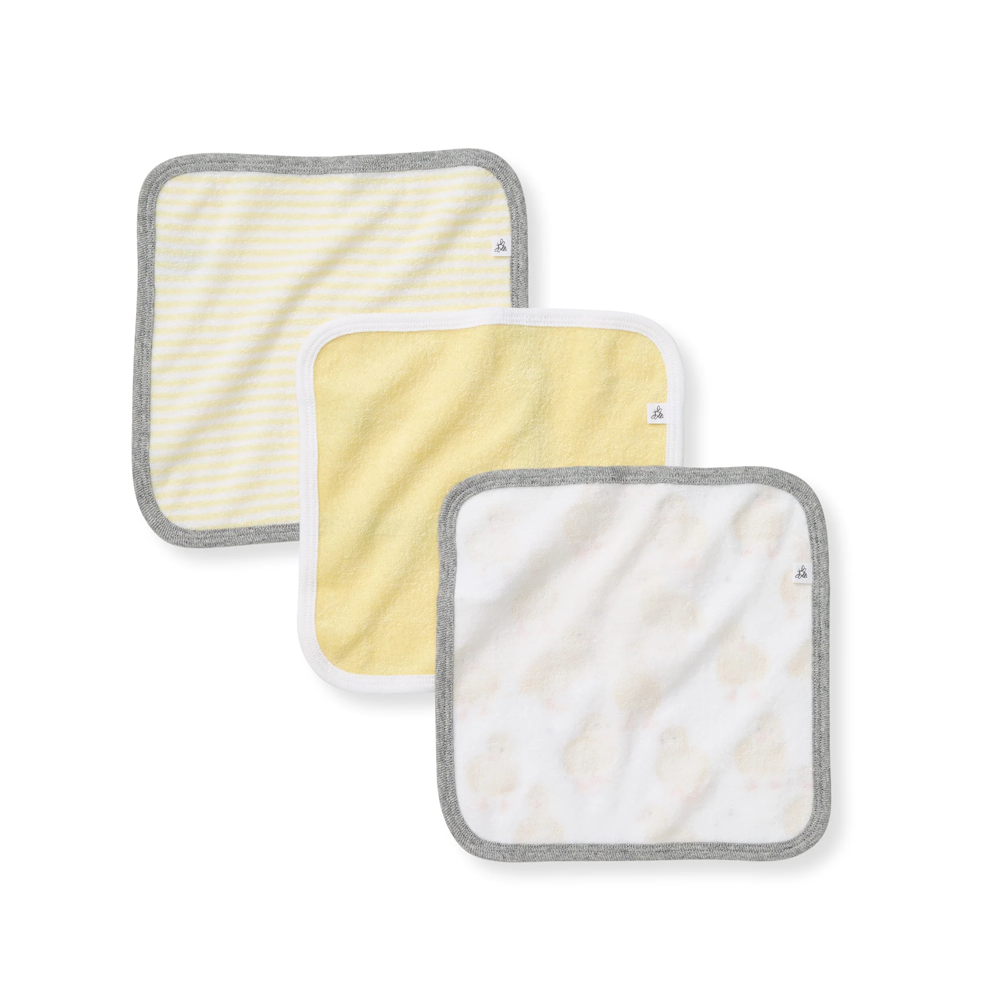Little Ducks Organic Cotton Washcloths 3 Pack - Image 2