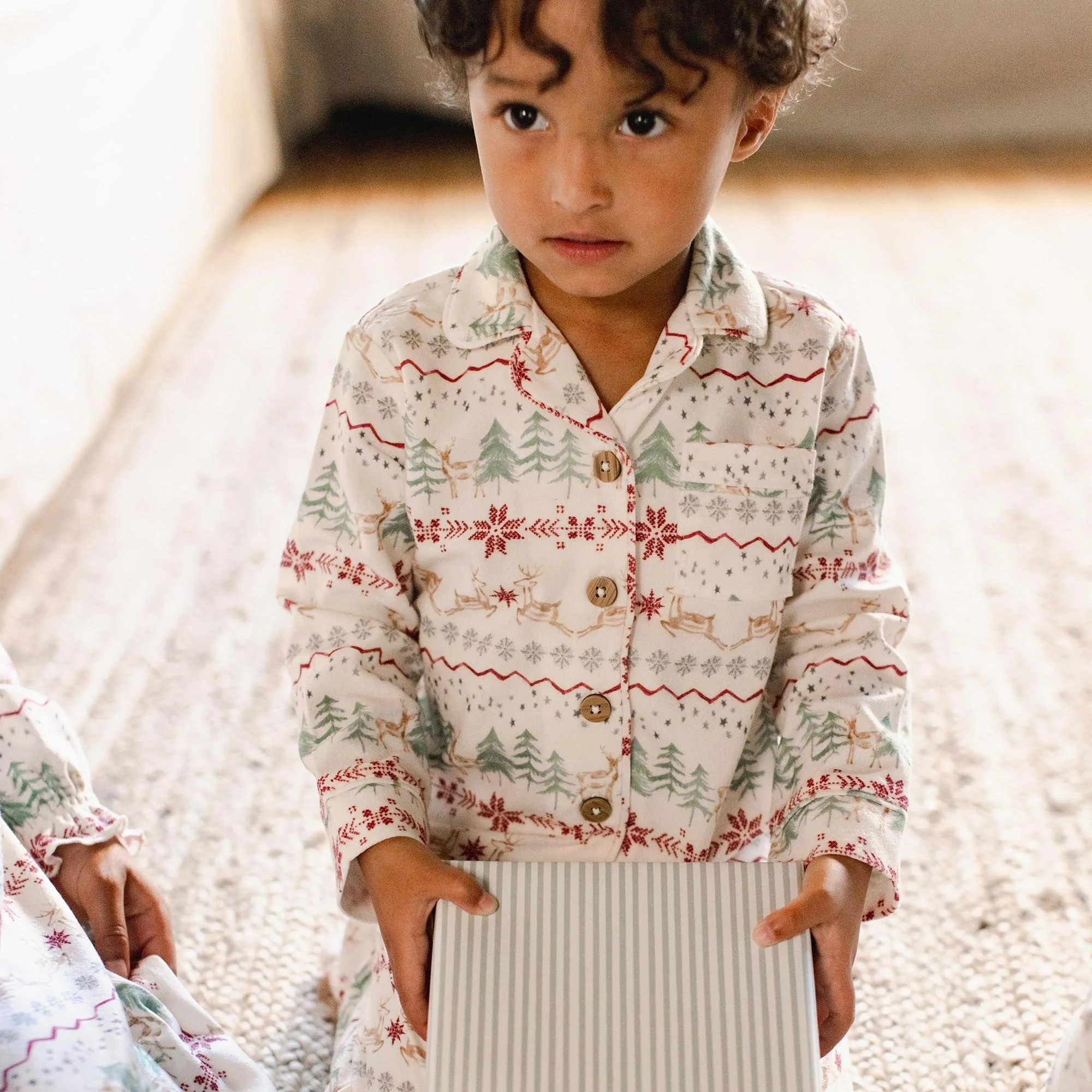 Magical Forest Fair Isle Repreve® Flannel Two-Piece Pajamas - Image 2