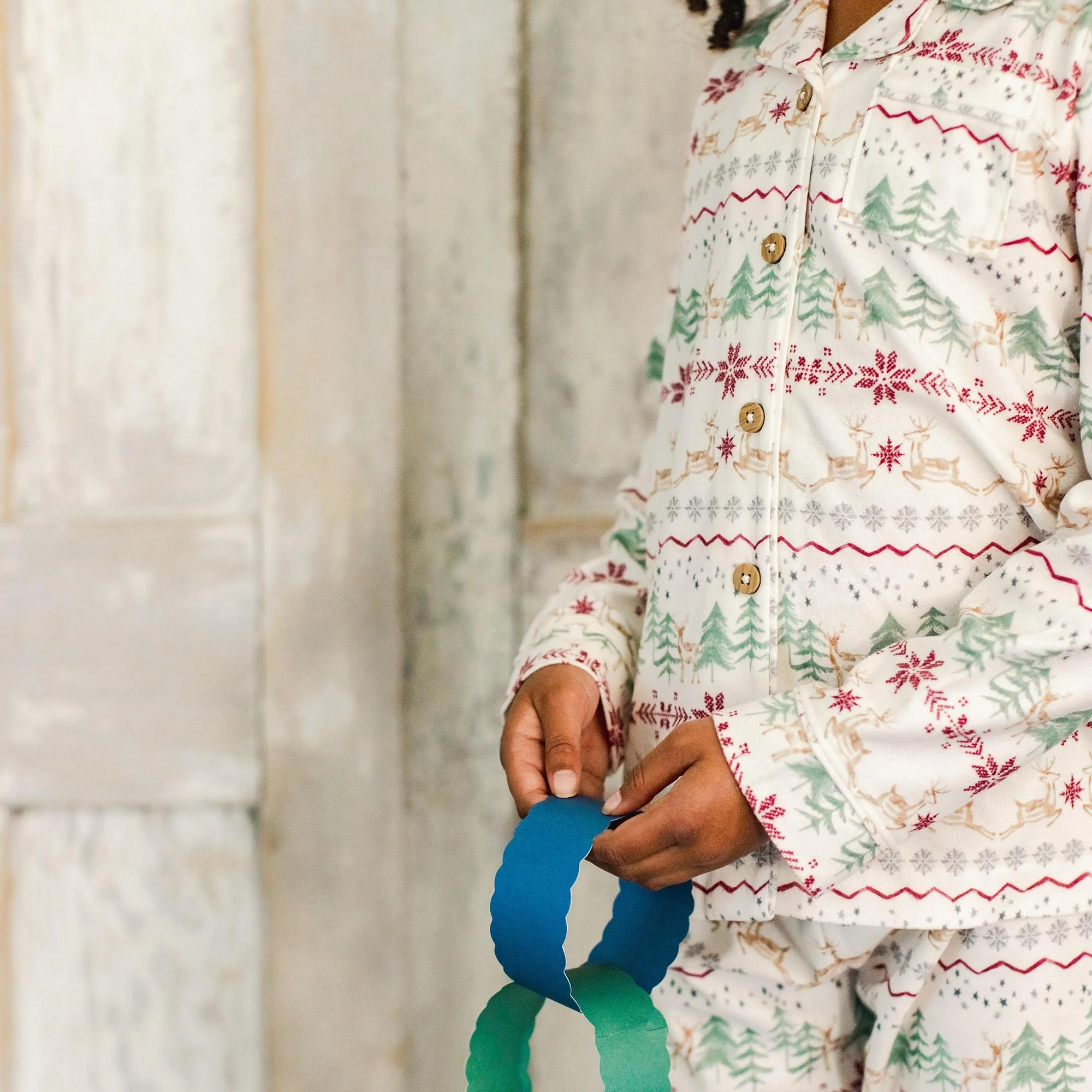 Magical Forest Fair Isle Repreve® Flannel Two-Piece Pajamas - Image 5