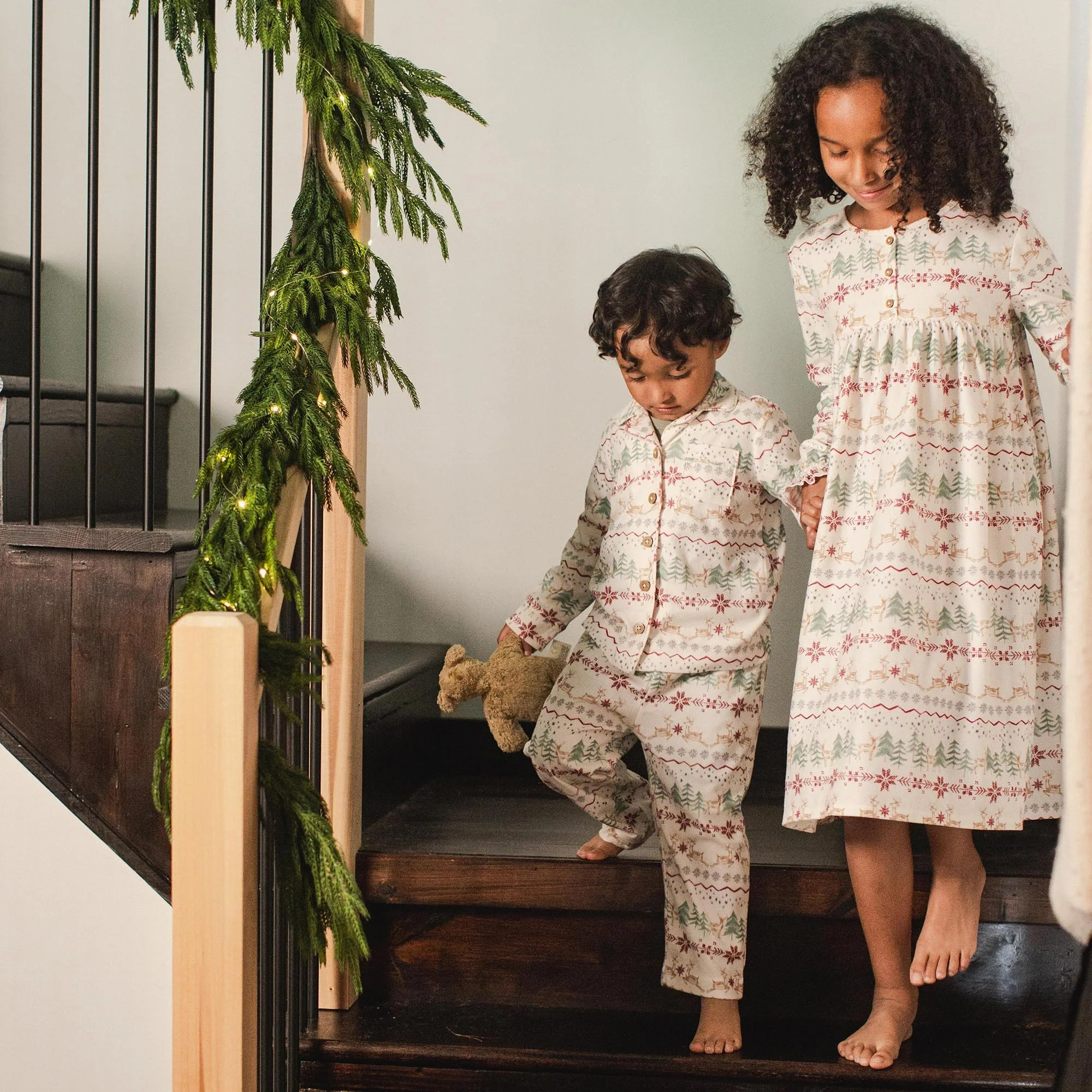 Magical Forest Fair Isle Repreve® Flannel Two-Piece Pajamas - Image 7