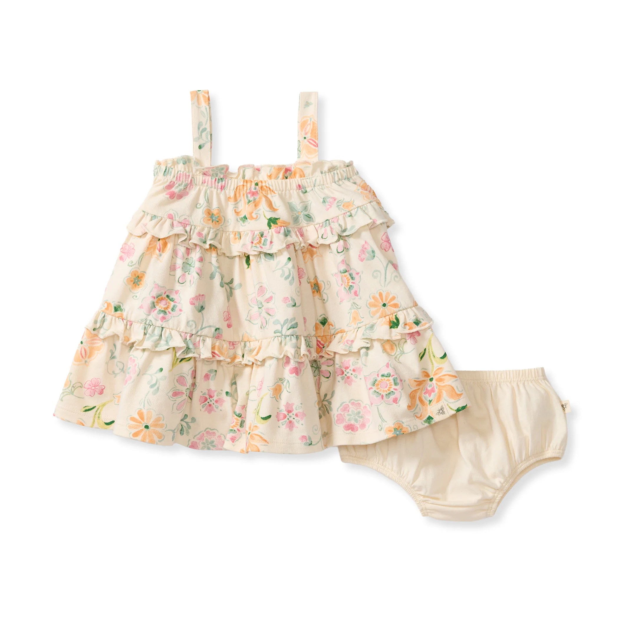 Mediterranean Floral Organic Dress - Image 5