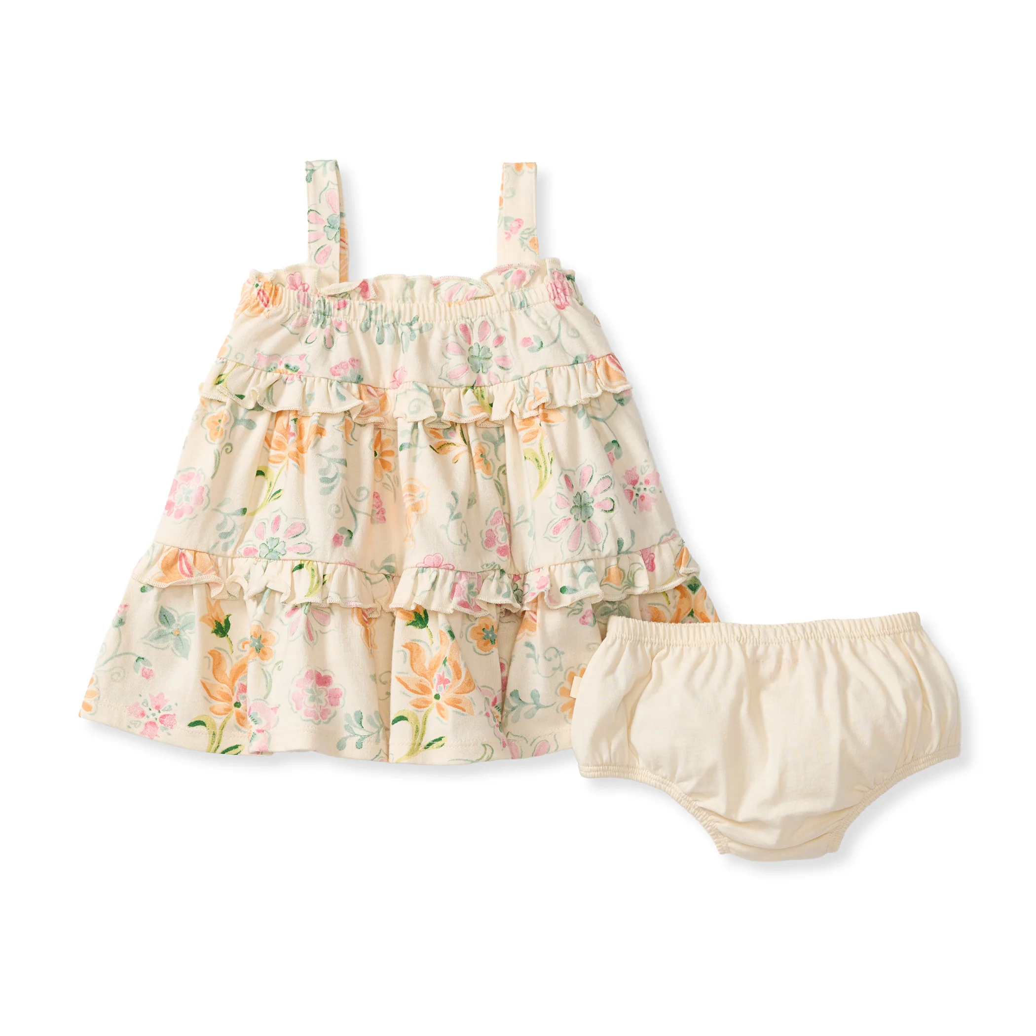 Mediterranean Floral Organic Dress - Image 6