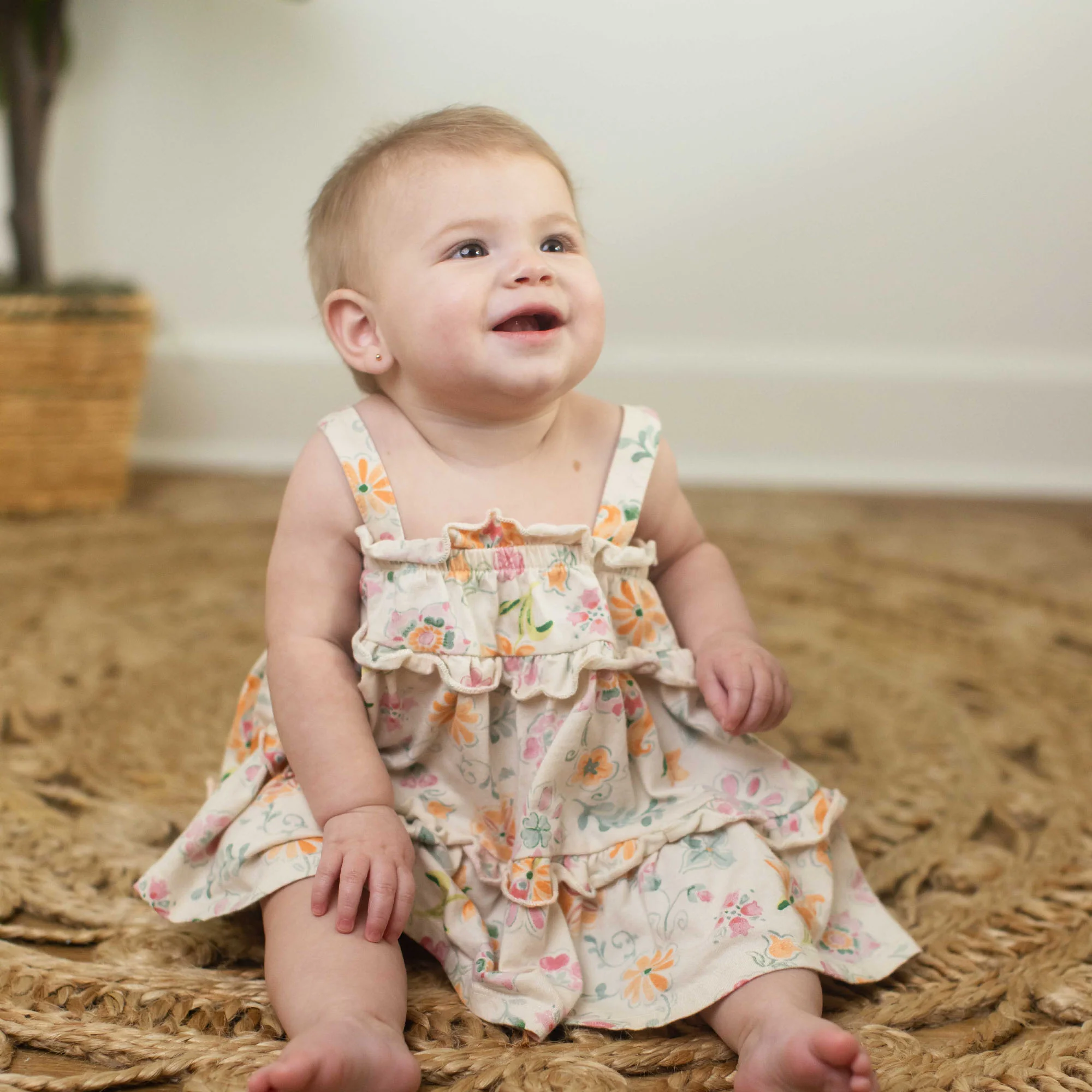 Mediterranean Floral Organic Dress - Image 7