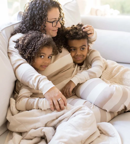 Mommy & Me Rugby Stripe Organic Cotton Pajamas - Oat - Image 6