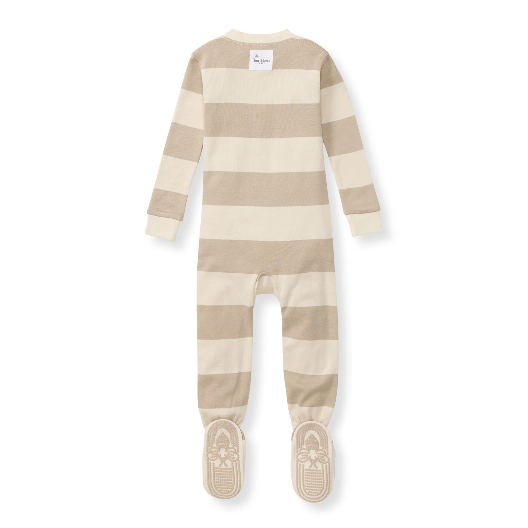 Mommy & Me Rugby Stripe Organic Cotton Sleeper - Oat - Image 3