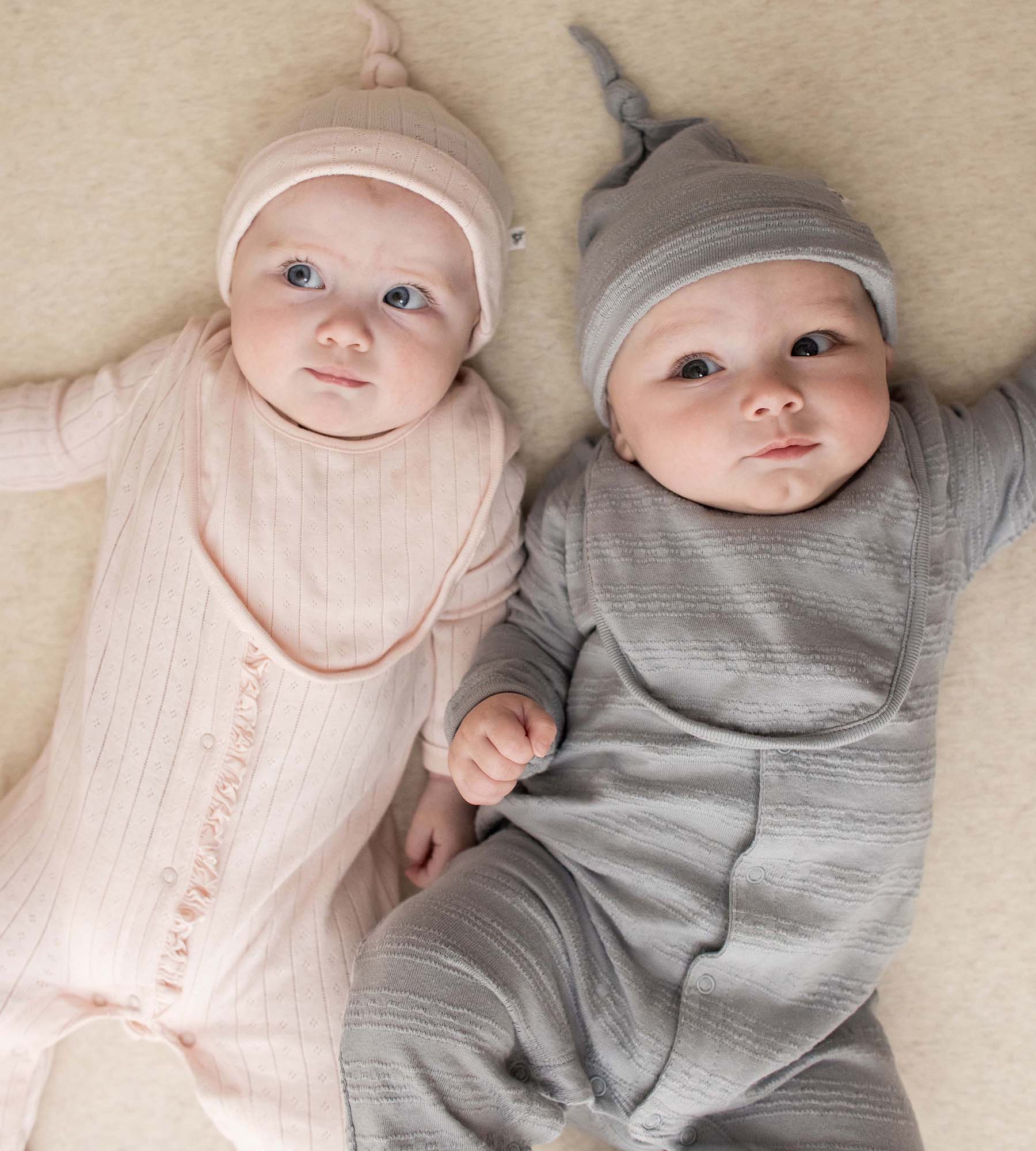 Organic Cotton Jumpsuit, Bib & Hat 3 Piece Set - Ranunculus - Image 5