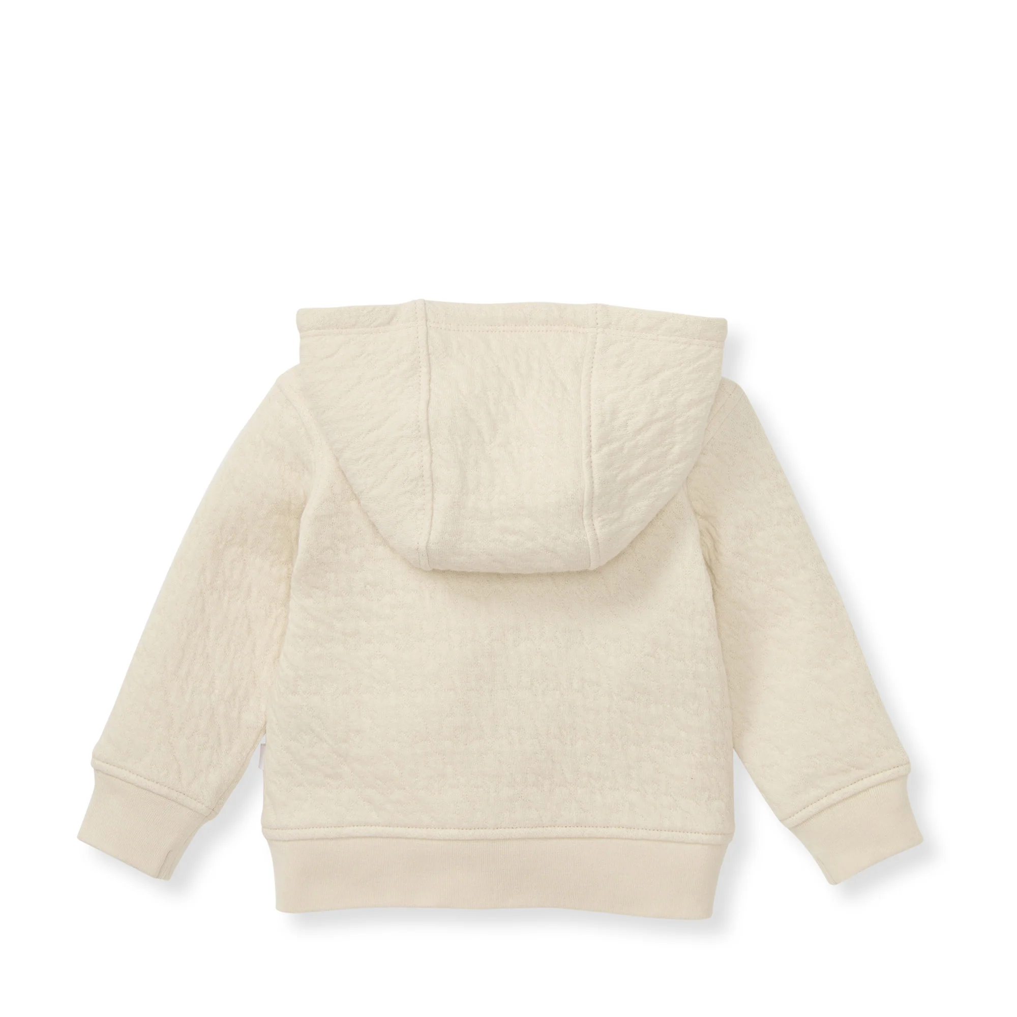 Organic Cotton Quilted Bee Baby Jacket - Oat - Image 3