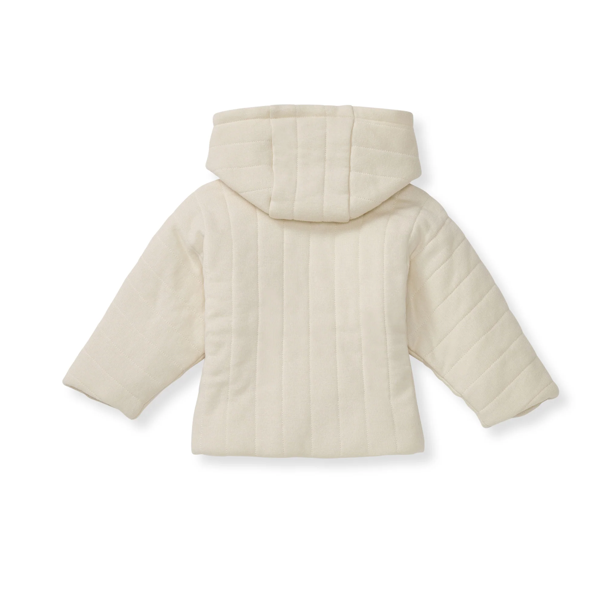 Organic Cotton Quilted Jacket - Oat - Image 3