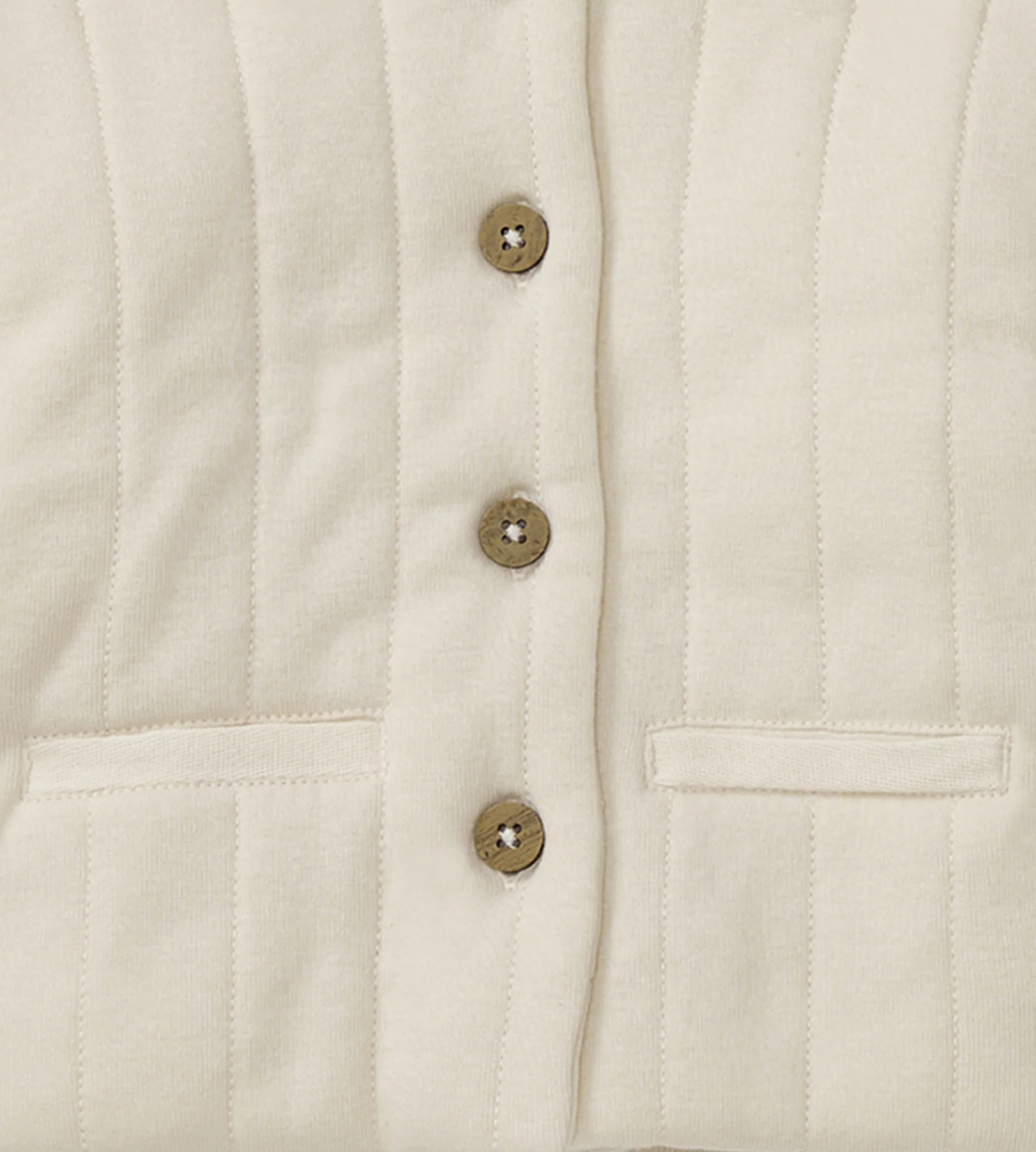 Organic Cotton Quilted Jacket - Oat - Image 4