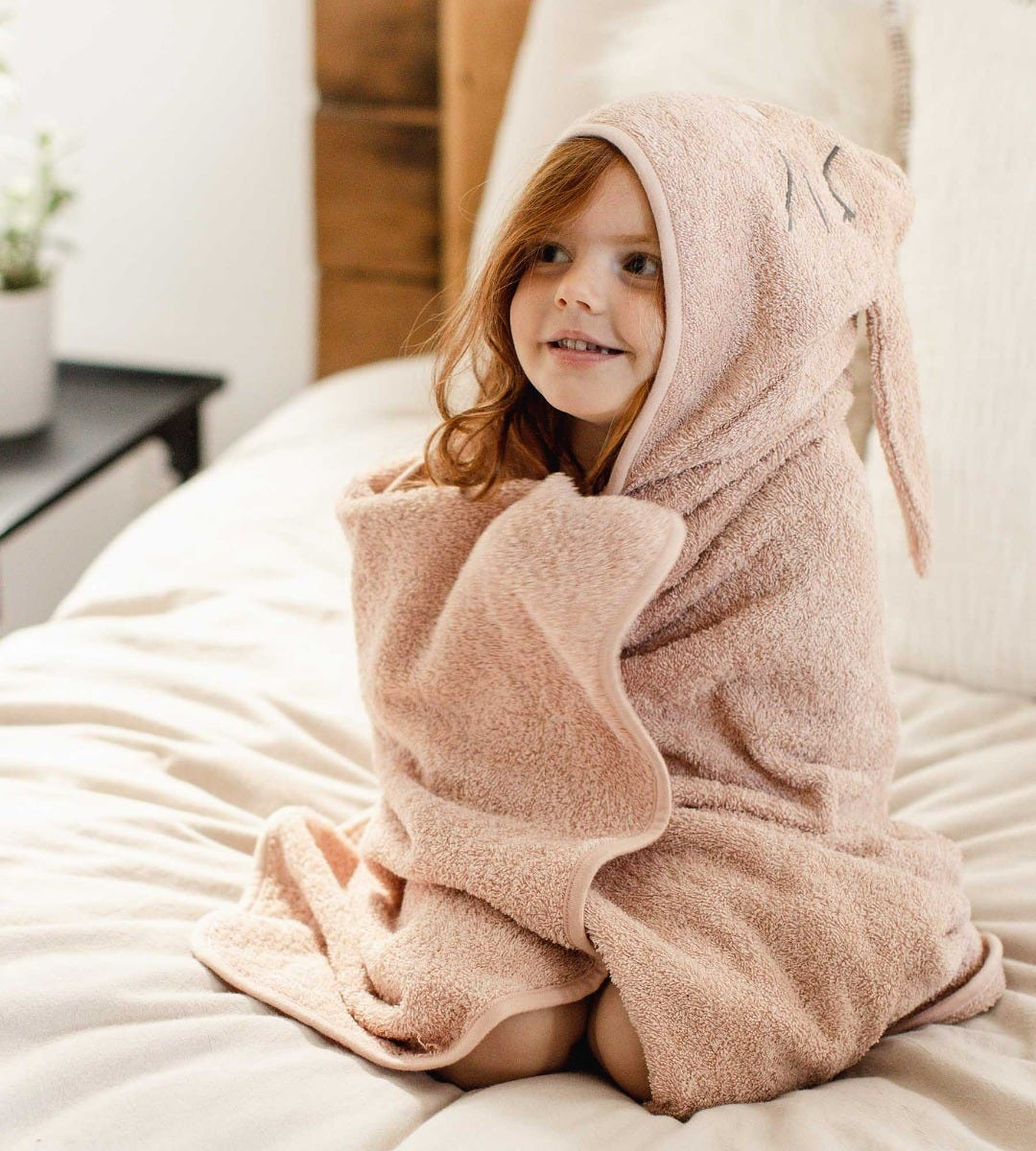Organic Cotton Toddler Hooded Bunny Towel - Image 4