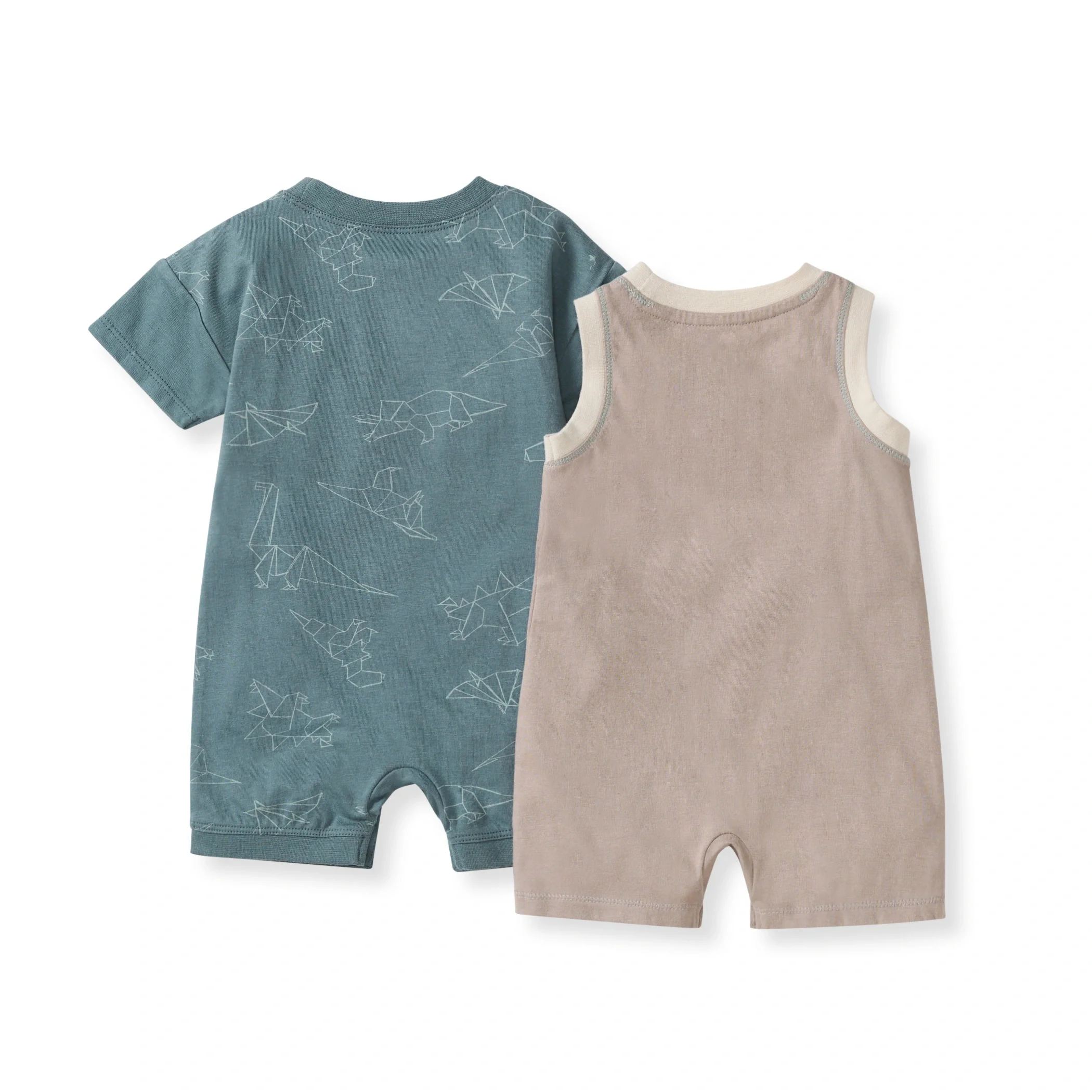 Origami Dinos Baby Boy 2 Pack Romper Set - Image 3