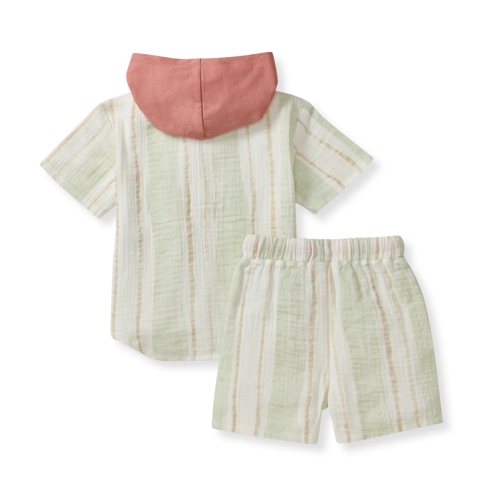Pacific Stripe Hooded Shirt & Shorts Set - Image 3