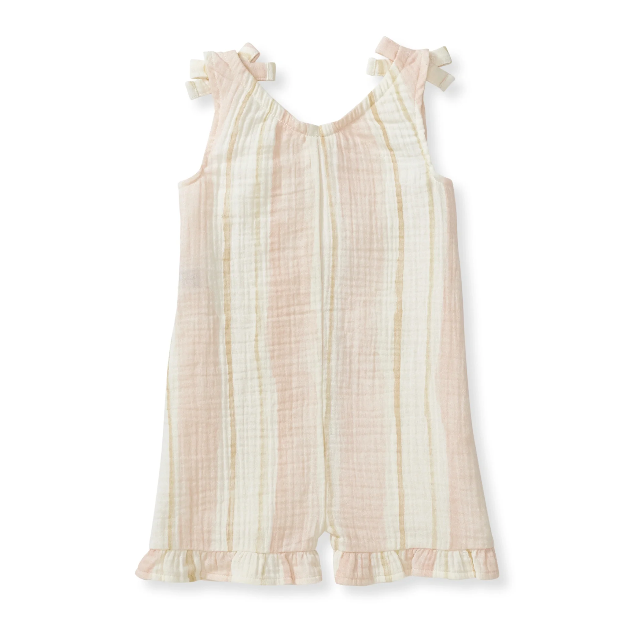 Pacific Stripe Organic Girl Romper - Image 3