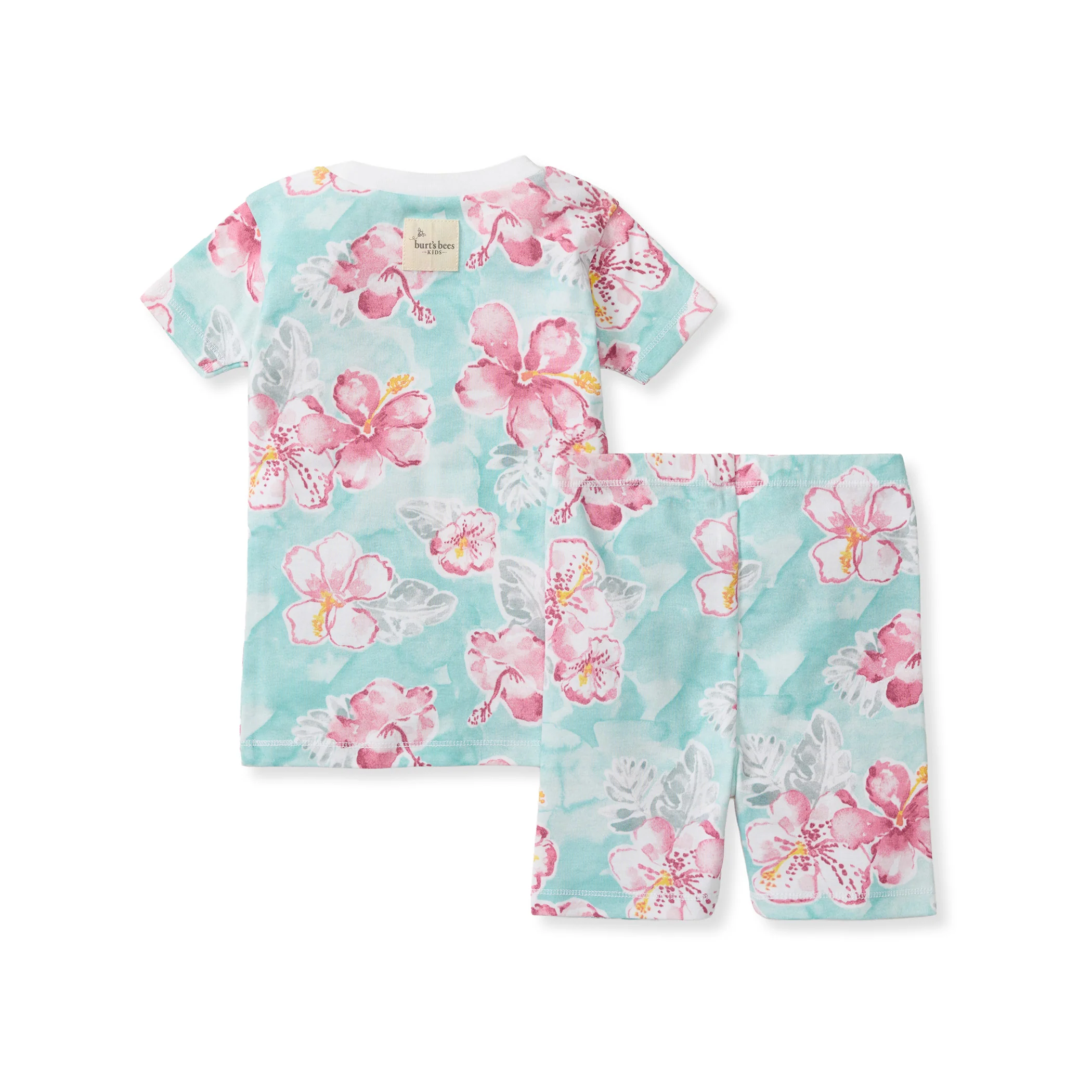 Painted Hibiscus Organic Cotton Two-Piece Pajamas - Image 4