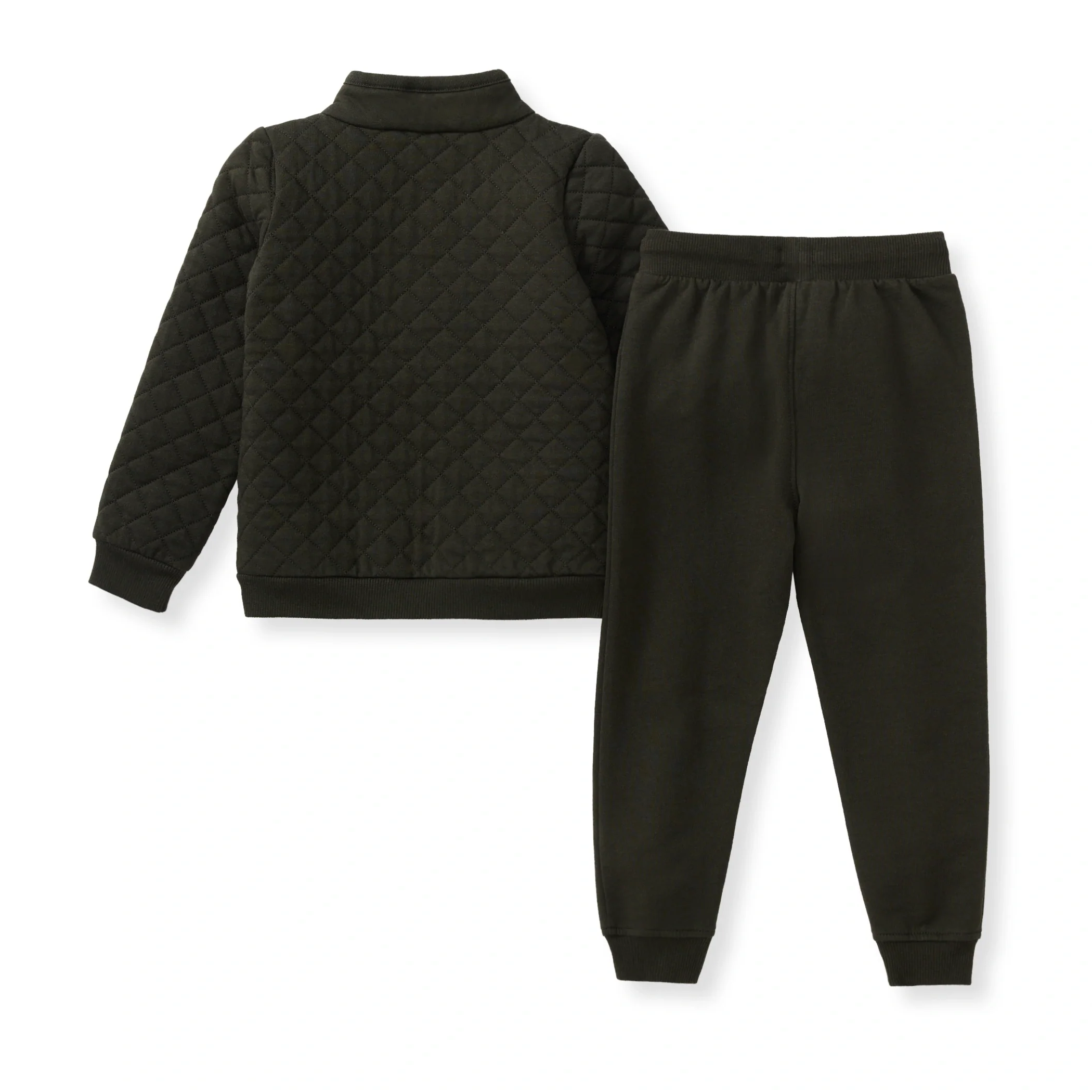 Quilted Organic Cotton Top & Pants Set - Shadow - Image 4