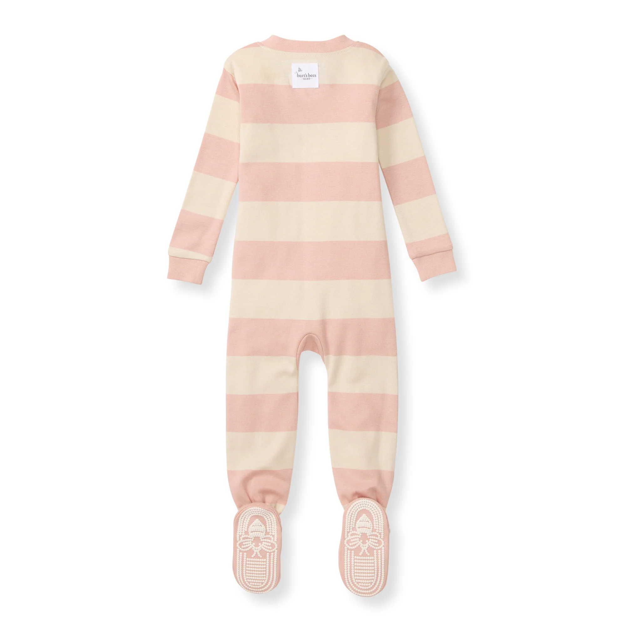 Rugby Stripe Organic Cotton Sleeper - Pink Sand - Image 3
