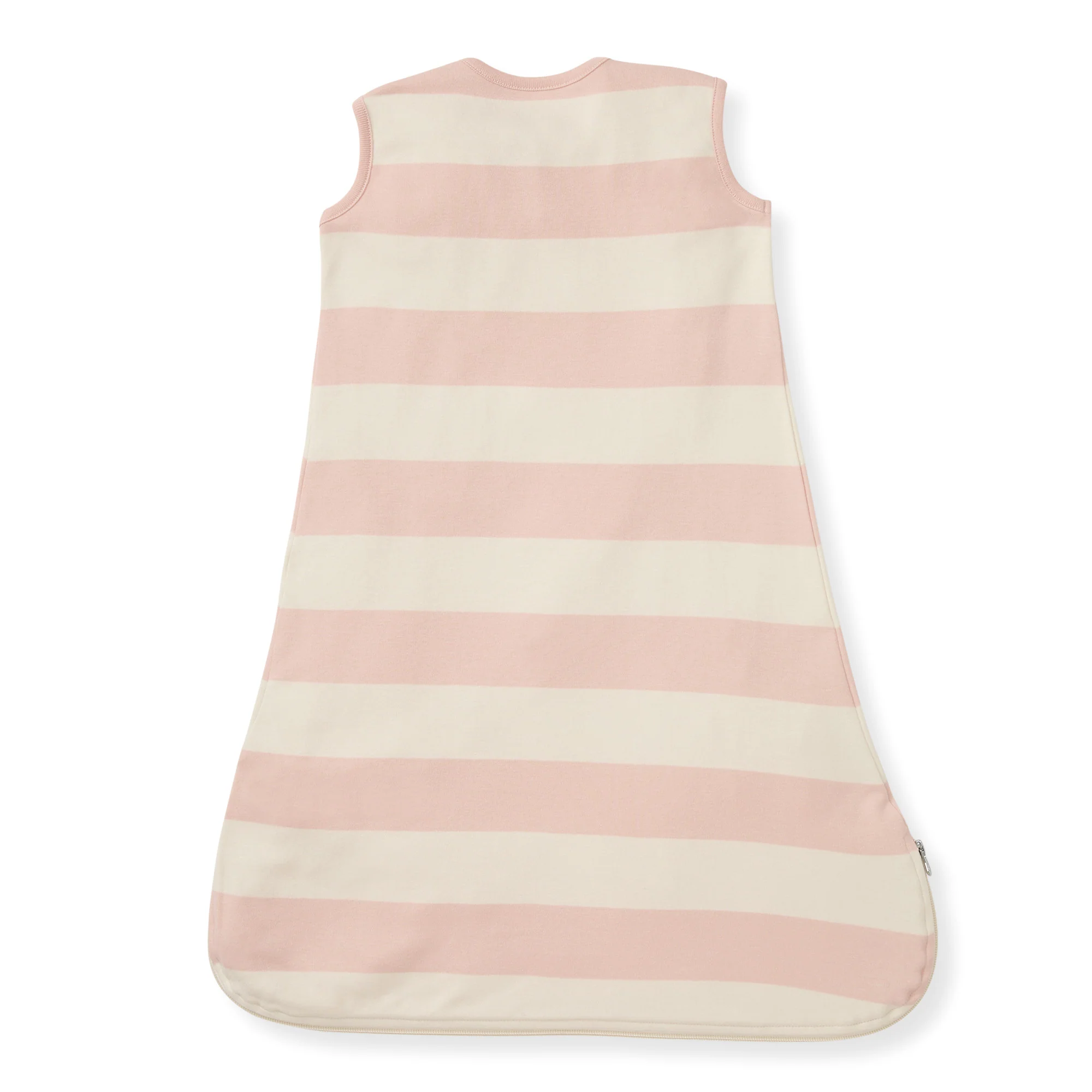 Rugby Stripe Organic Lightweight Beekeeper™ Wearable Baby Blanket - Pink Sand - Image 3
