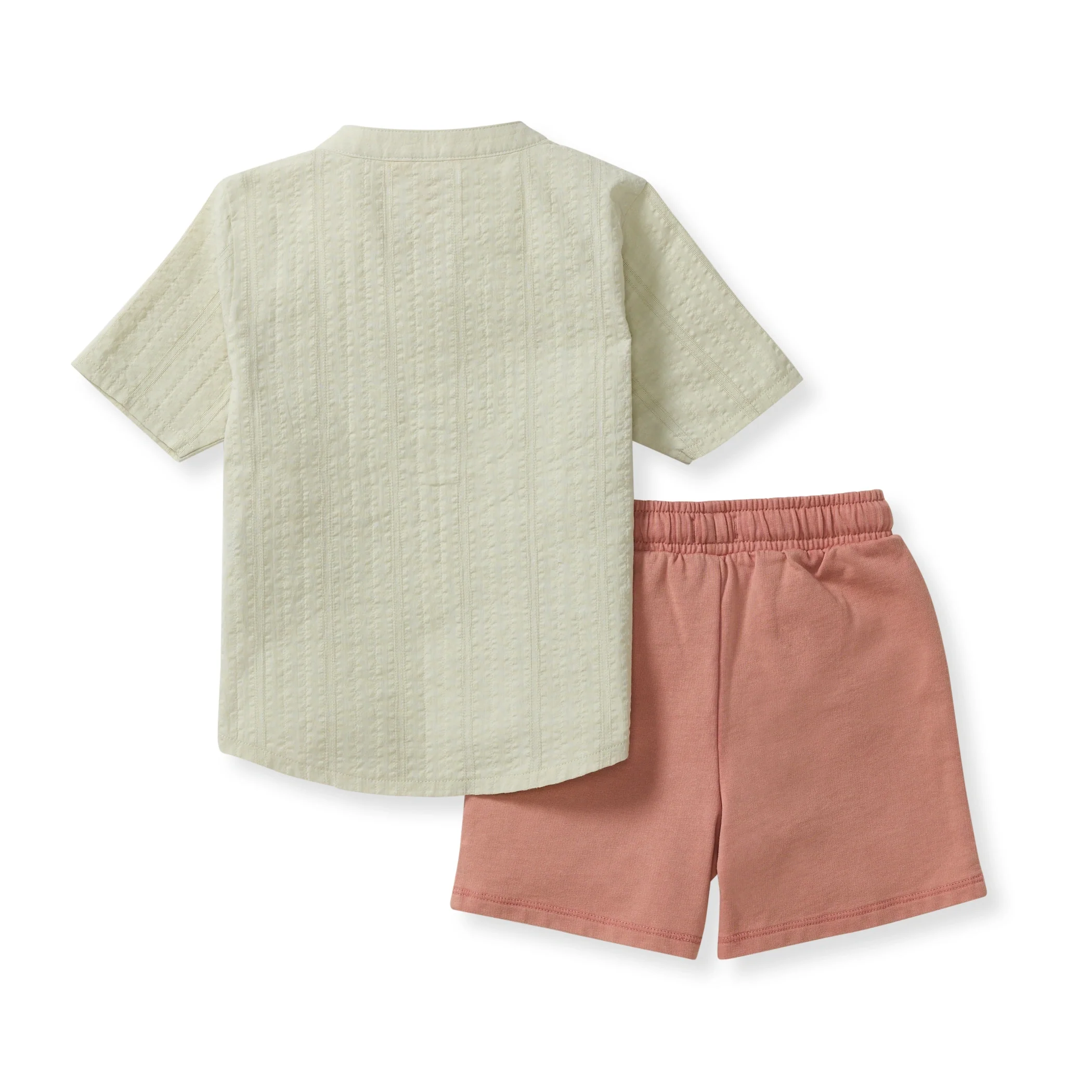 Seersucker Boy Shirt & Shorts Set - Image 3