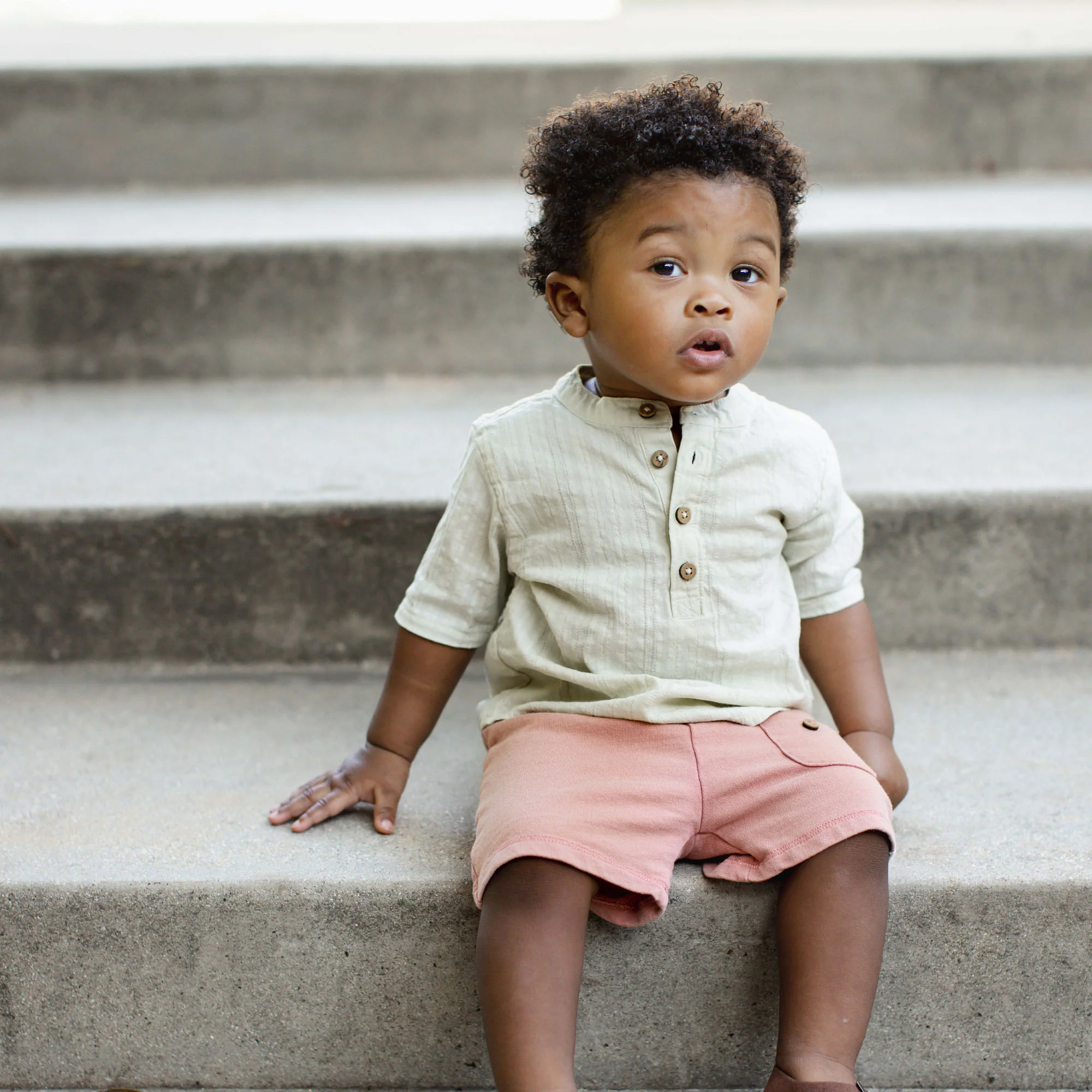 Seersucker Boy Shirt & Shorts Set - Image 5