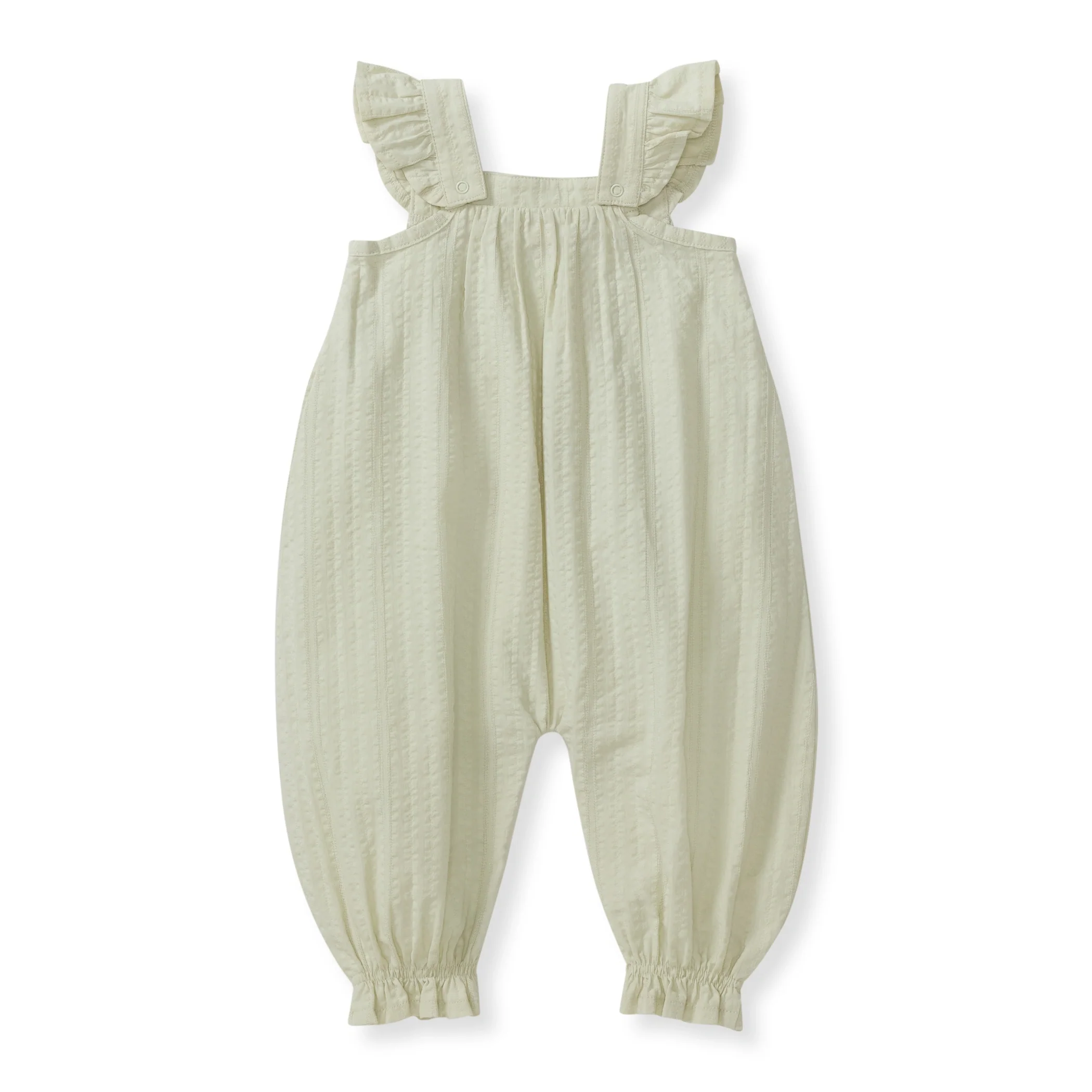 Seersucker Organic Baby Girl Jumpsuit - Image 3