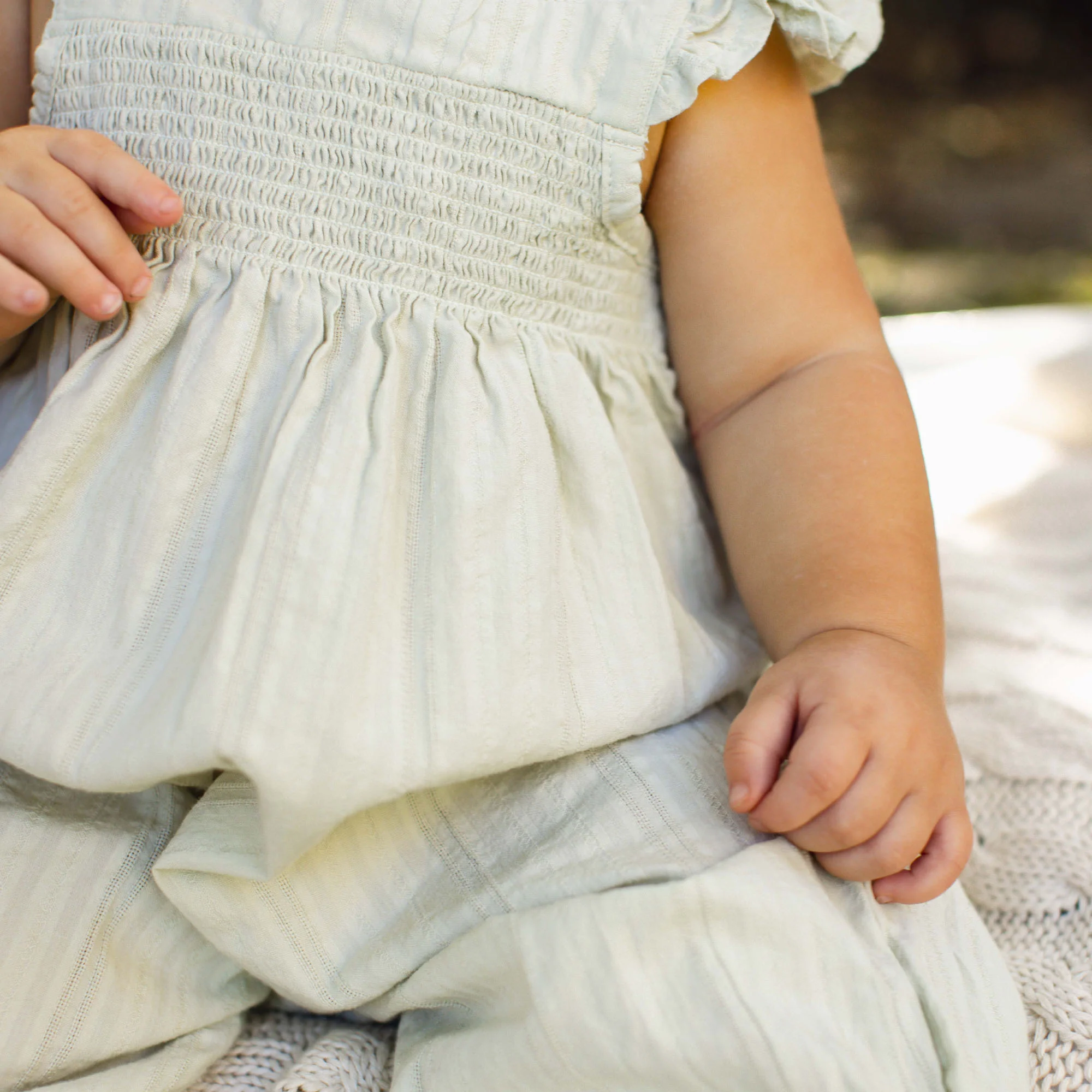 Seersucker Organic Baby Girl Jumpsuit - Image 5