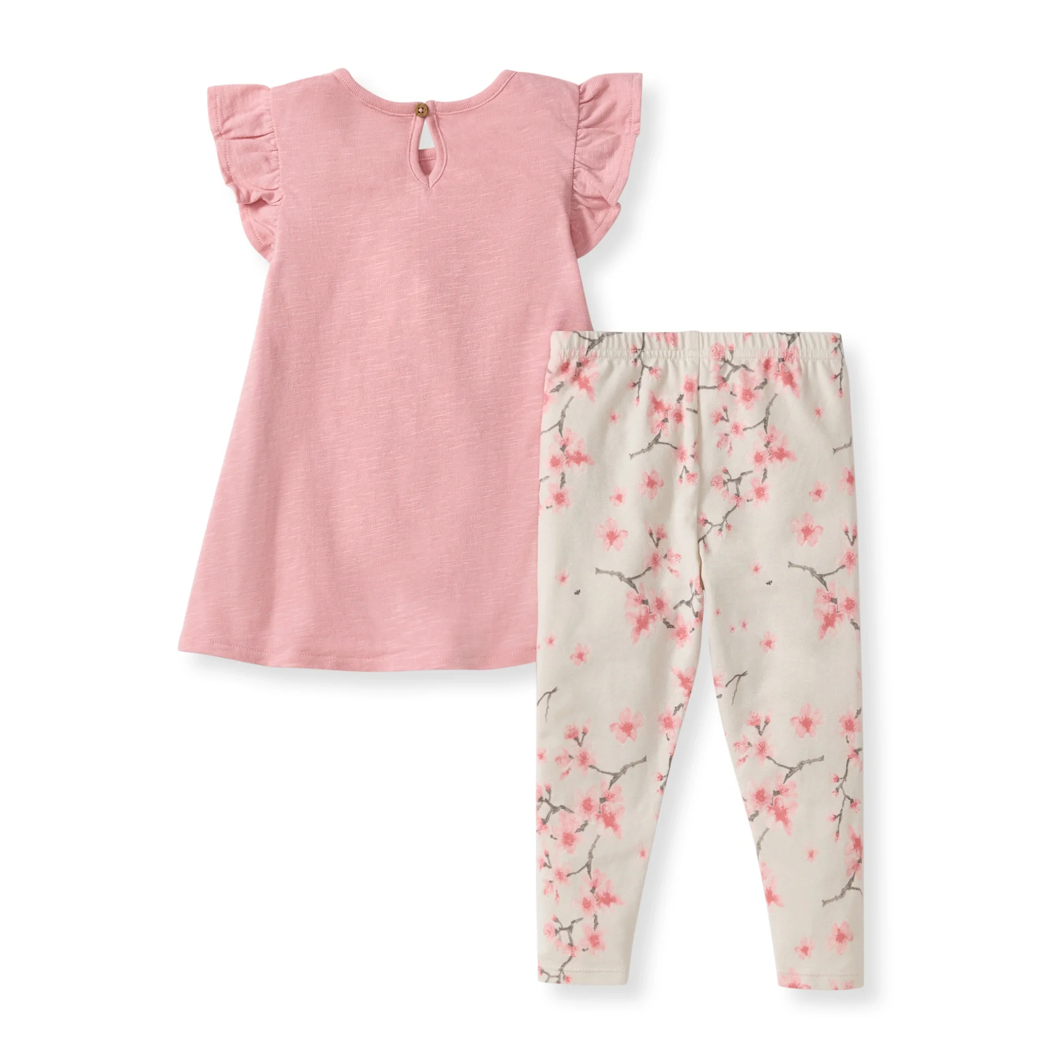 Slub Tunic & Cherry Blossoms Capri Set - Image 3