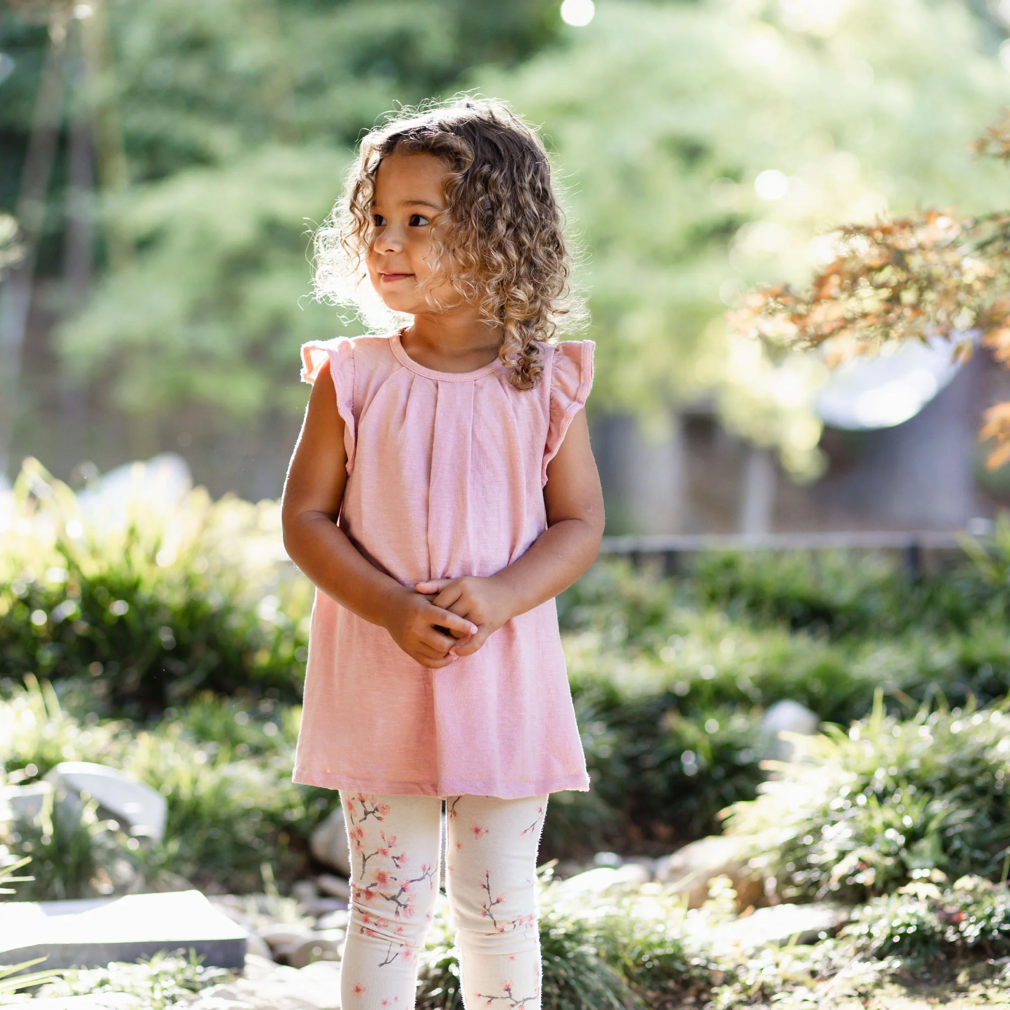 Slub Tunic & Cherry Blossoms Capri Set - Image 7