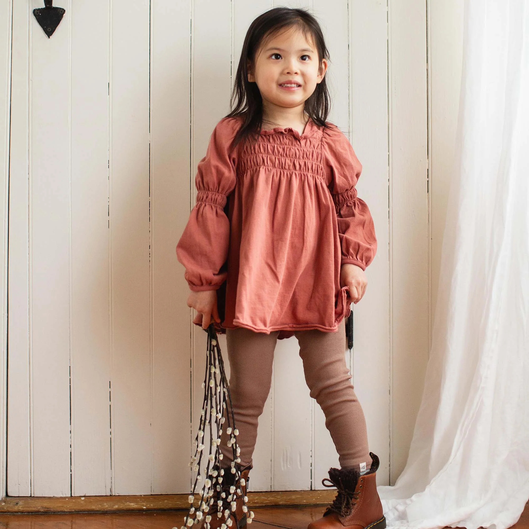 Smocked Organic Tunic & Pants Set - Image 8