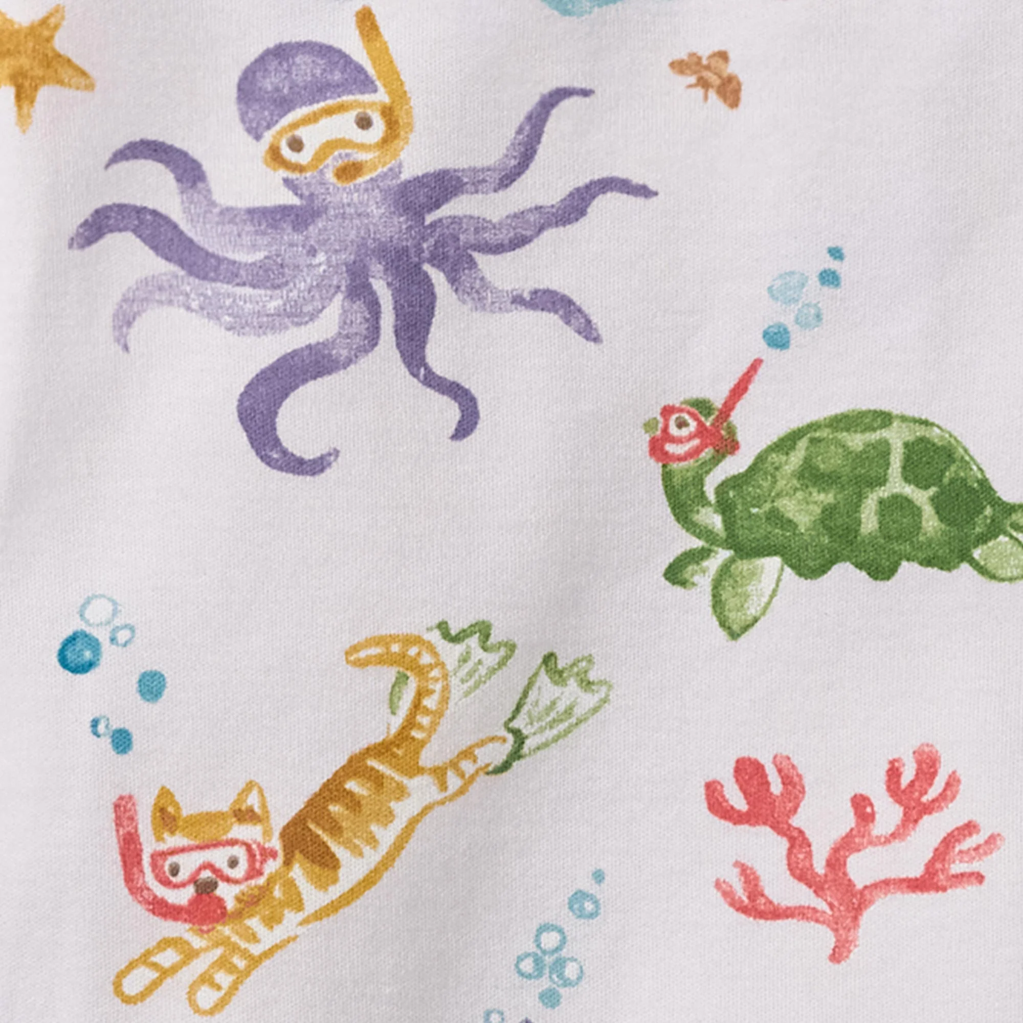Snorkeling Friends Organic Cotton Two-Piece Pajamas - Image 3