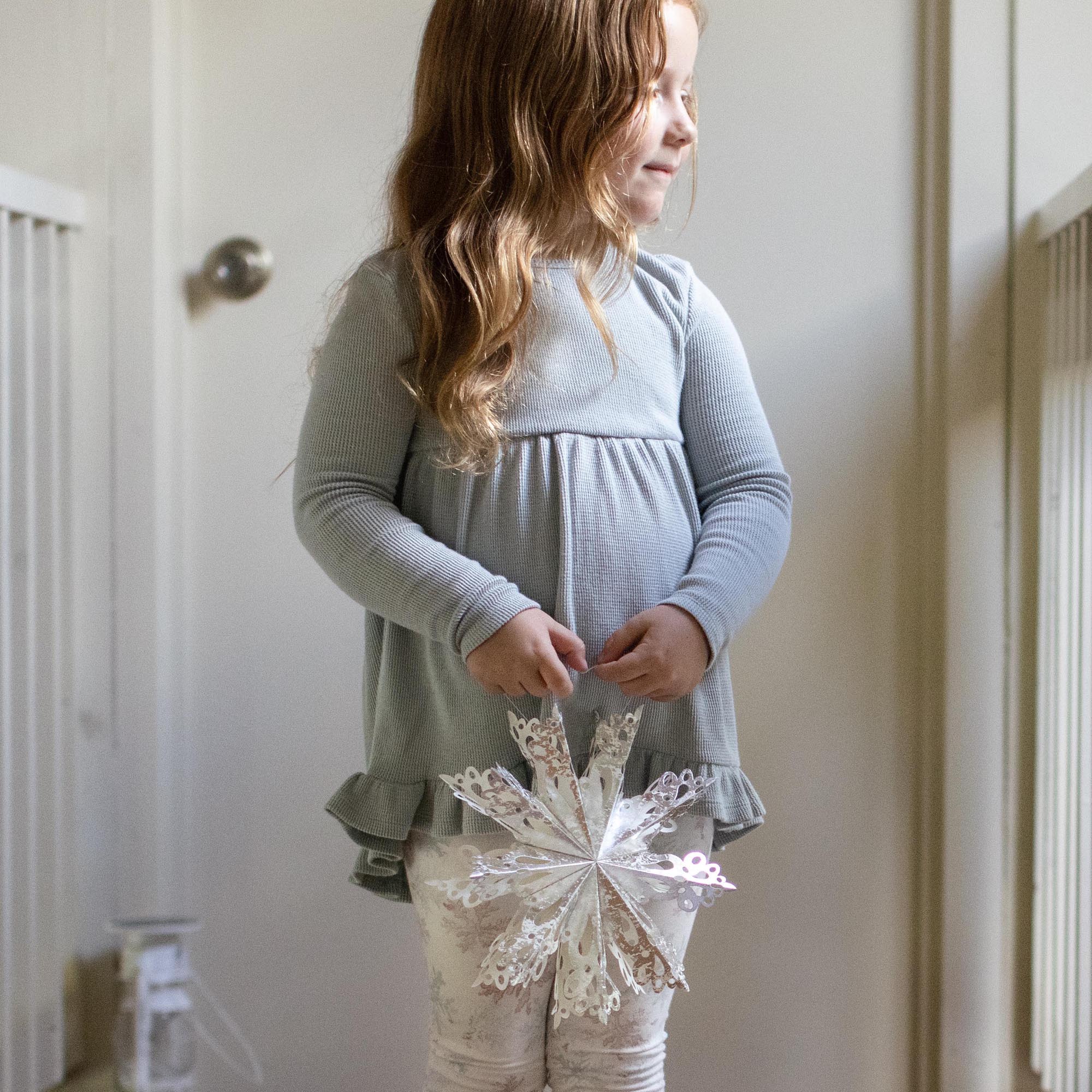 Snowflake Flurries Organic Tunic & Pants Set - Image 8
