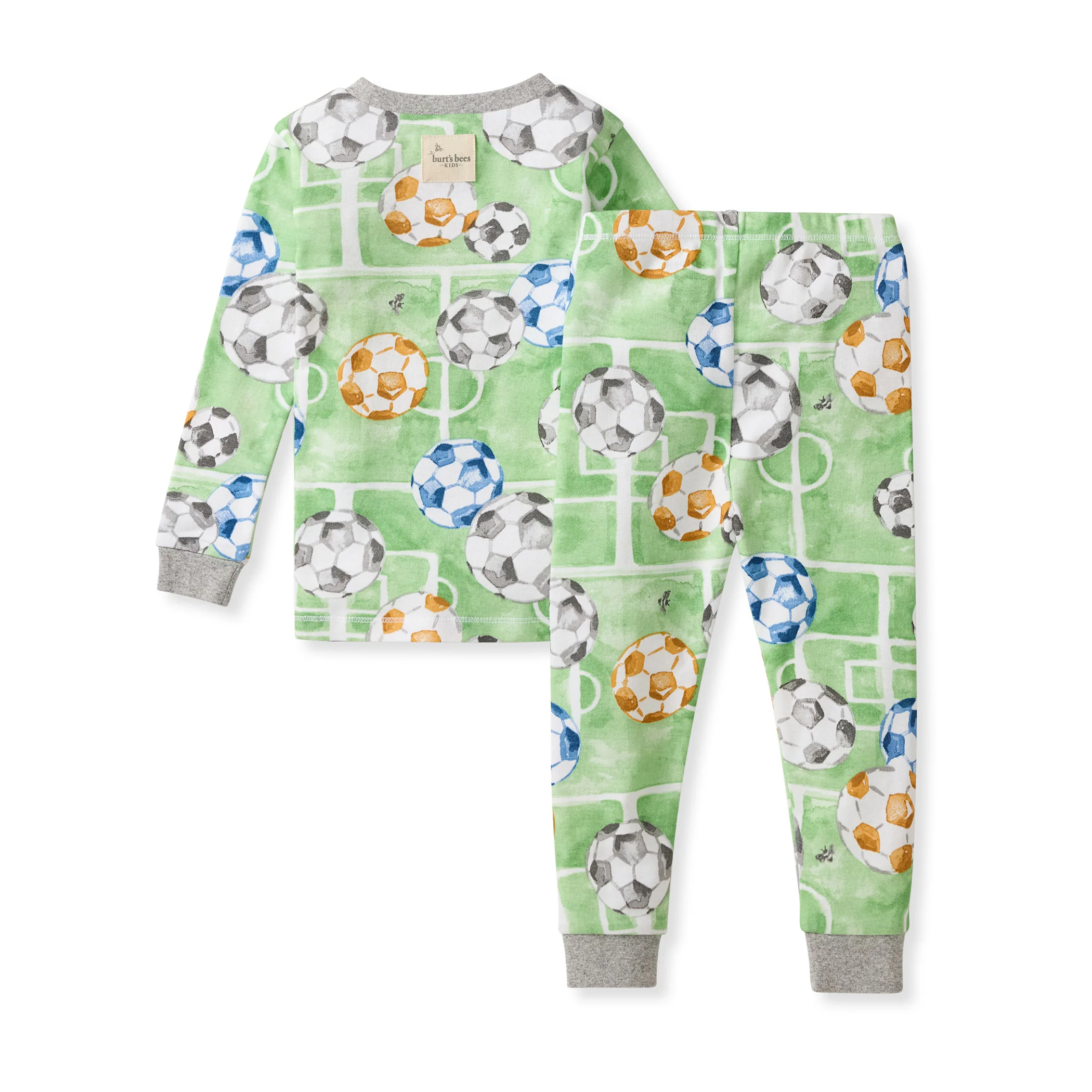 Soccer Field Organic Cotton Two-Piece Pajamas - Image 4