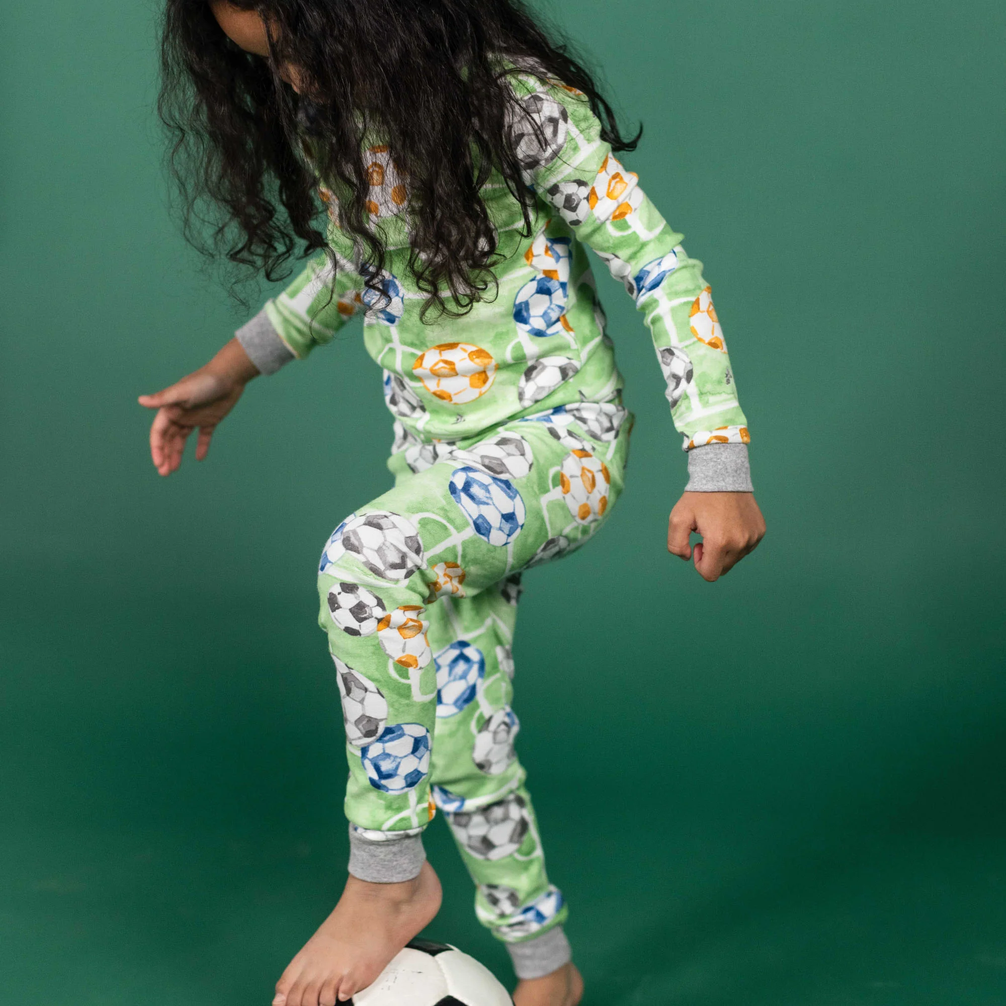 Soccer Field Organic Cotton Two-Piece Pajamas - Image 5