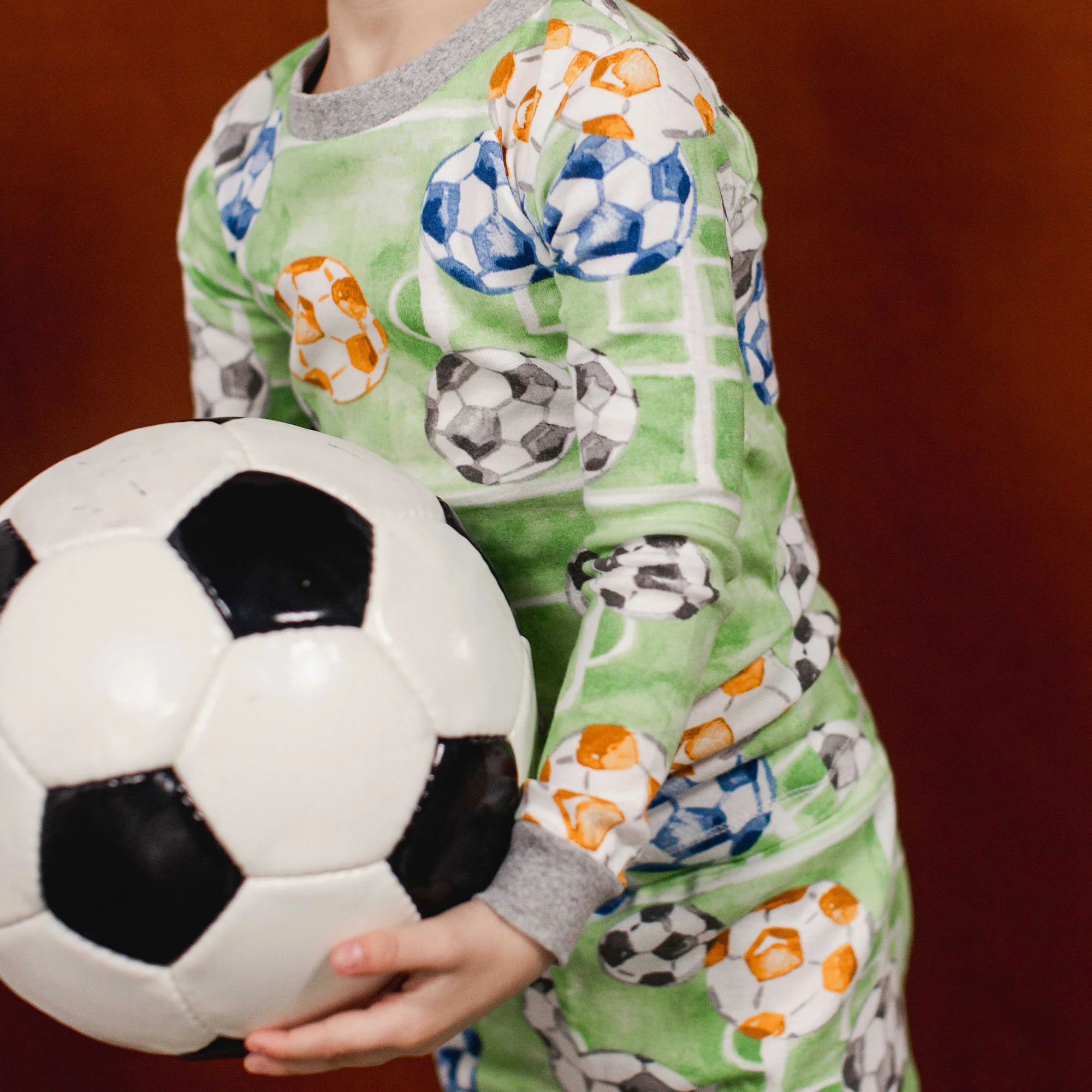 Soccer Field Organic Cotton Two-Piece Pajamas - Image 6