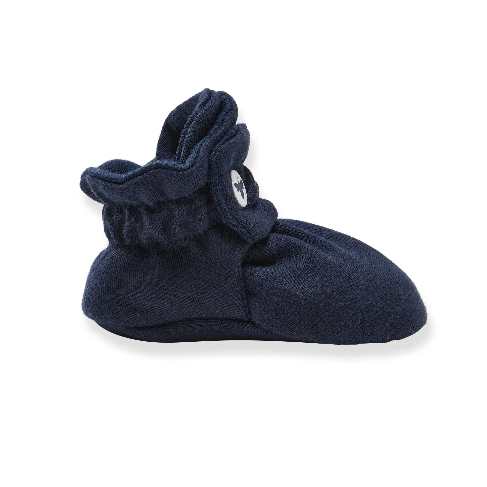 Solid Organic Cotton Baby Booties - Midnight - Image 3
