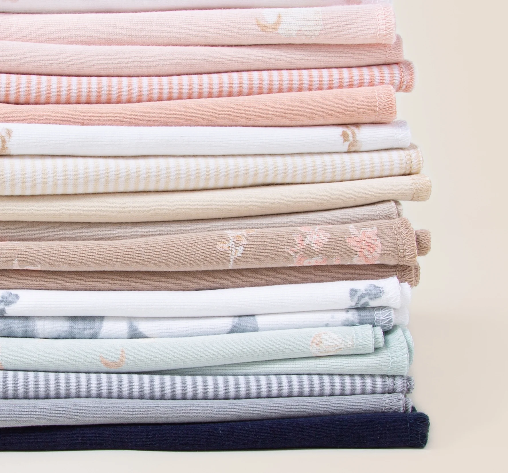 Solid Organic Cotton Burp Cloths 5 Pack - Midnight - Image 2