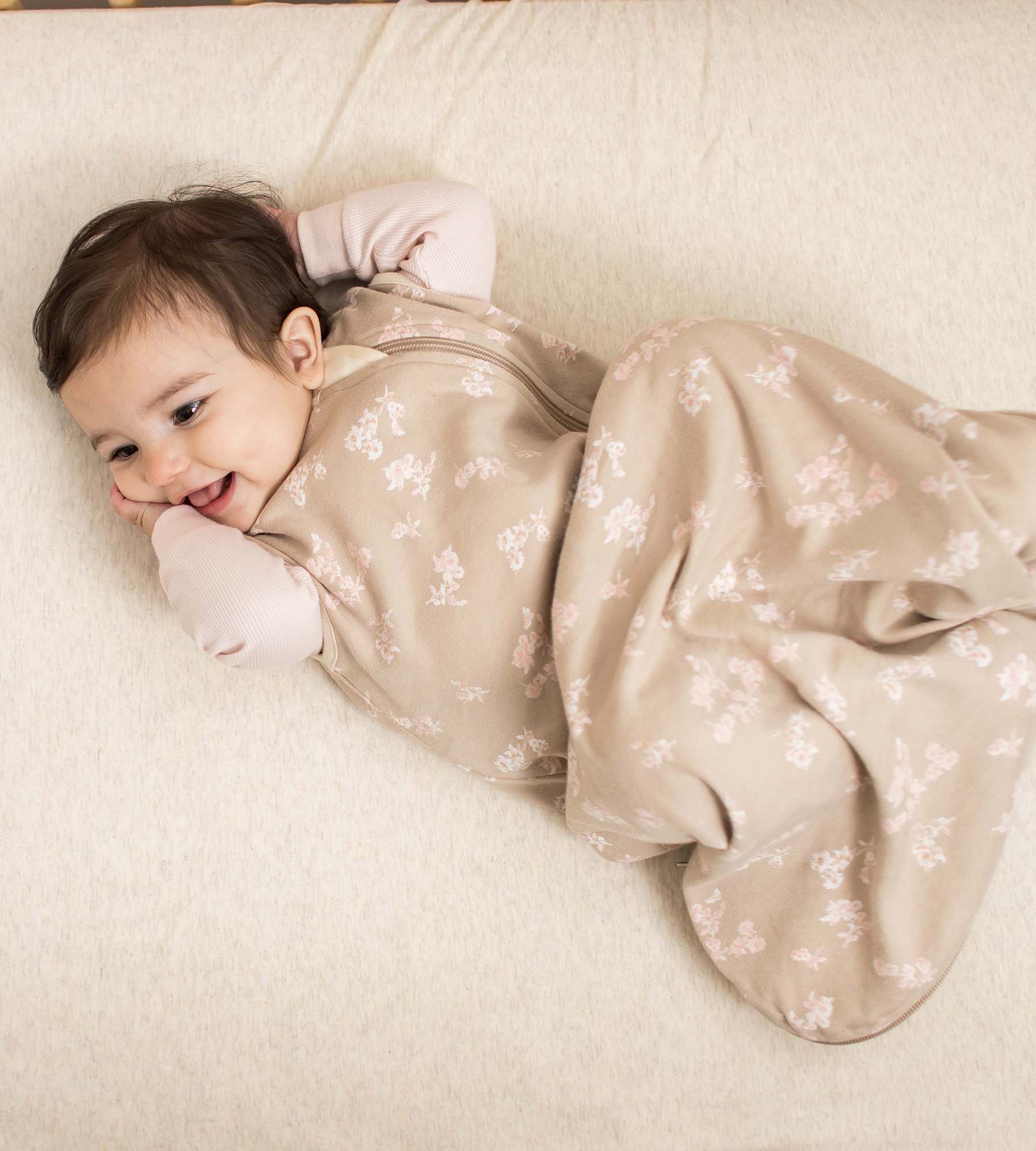 Solid Organic Cotton BEESNUG® Fitted Crib Sheet - Oatmeal - Image 2