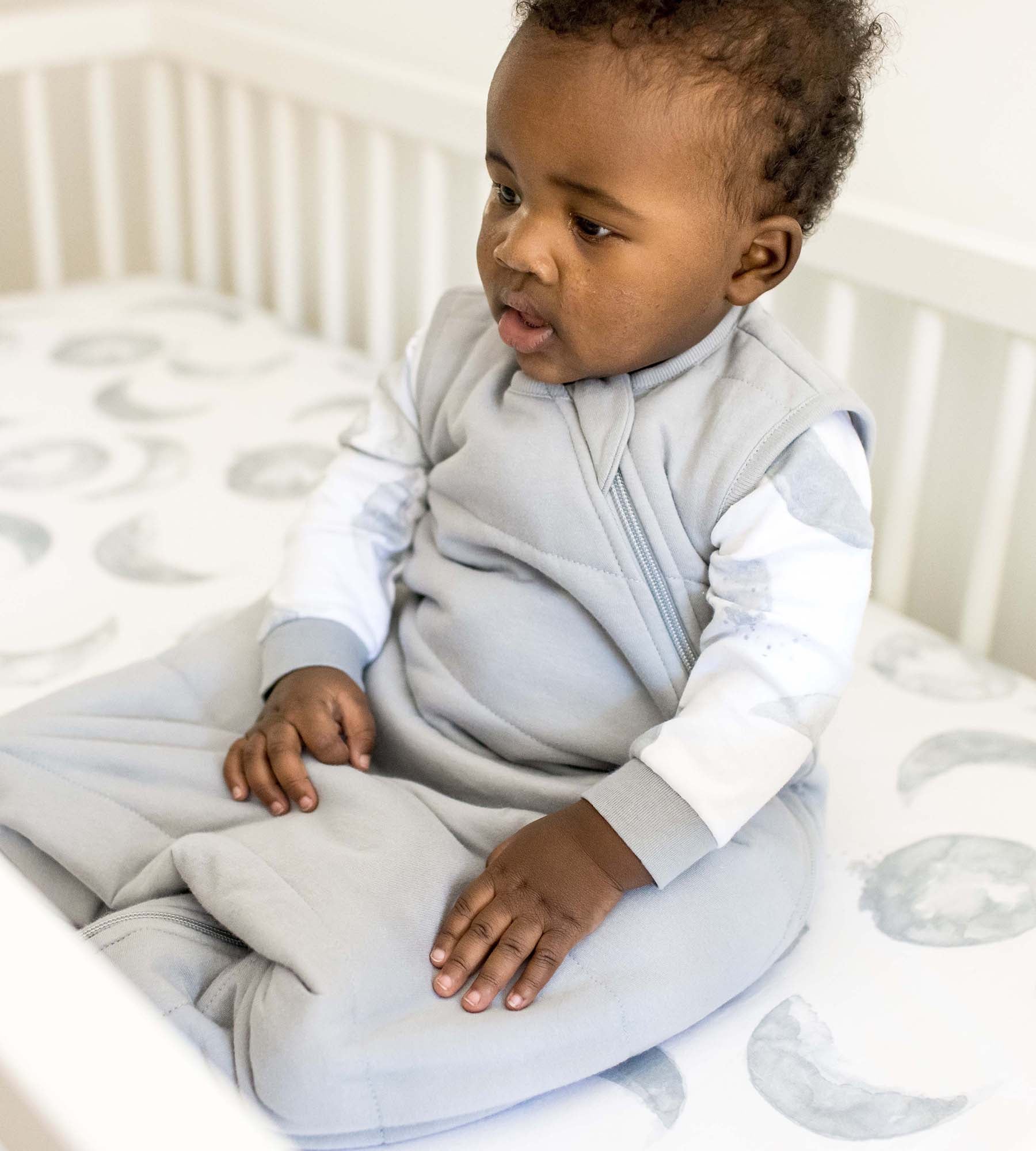 Solid Organic Warmer Beekeeper™ Wearable Baby Blanket - Quarry - Image 5