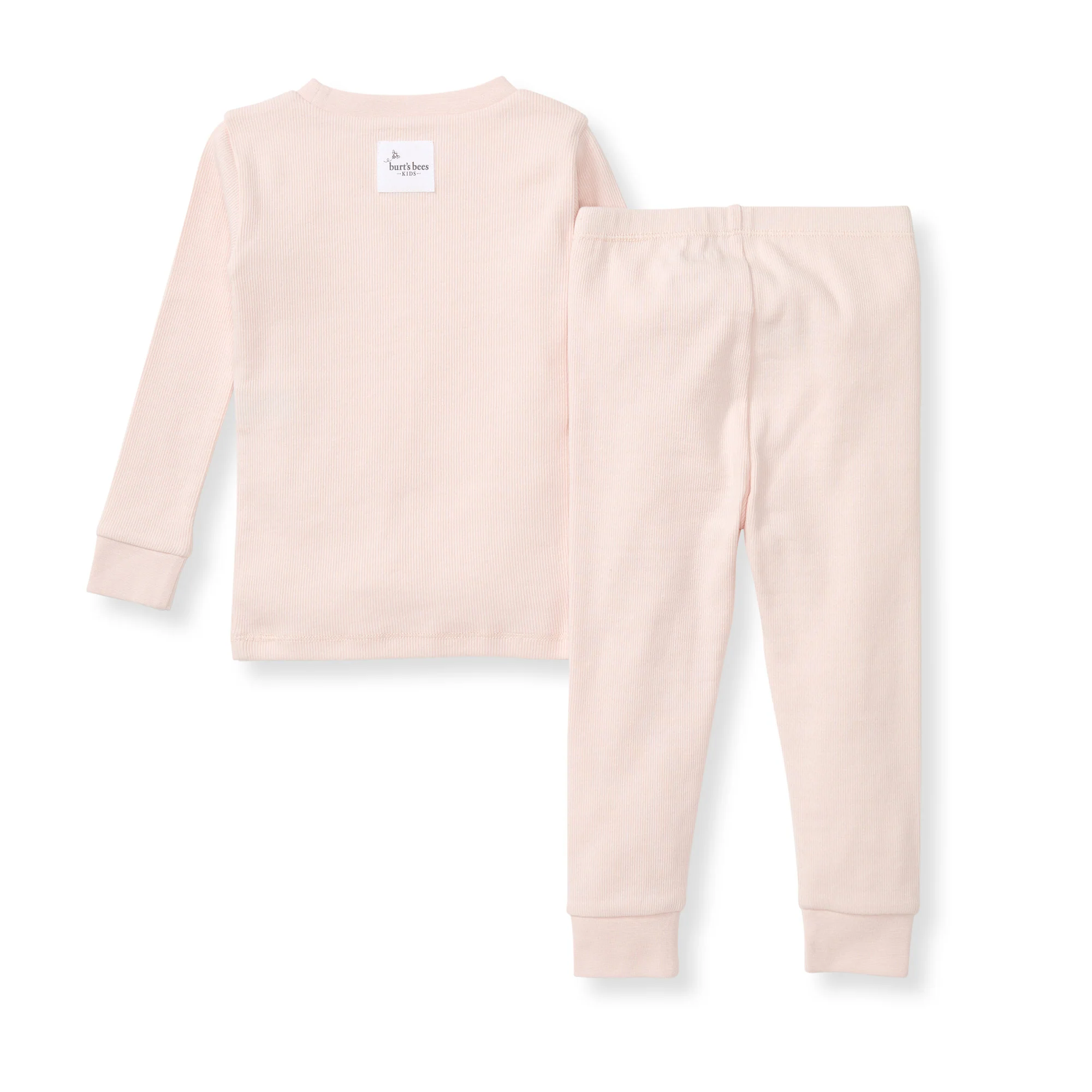 Solid Rib Organic Cotton Two-Piece Pajamas - Ranunculus - Image 3