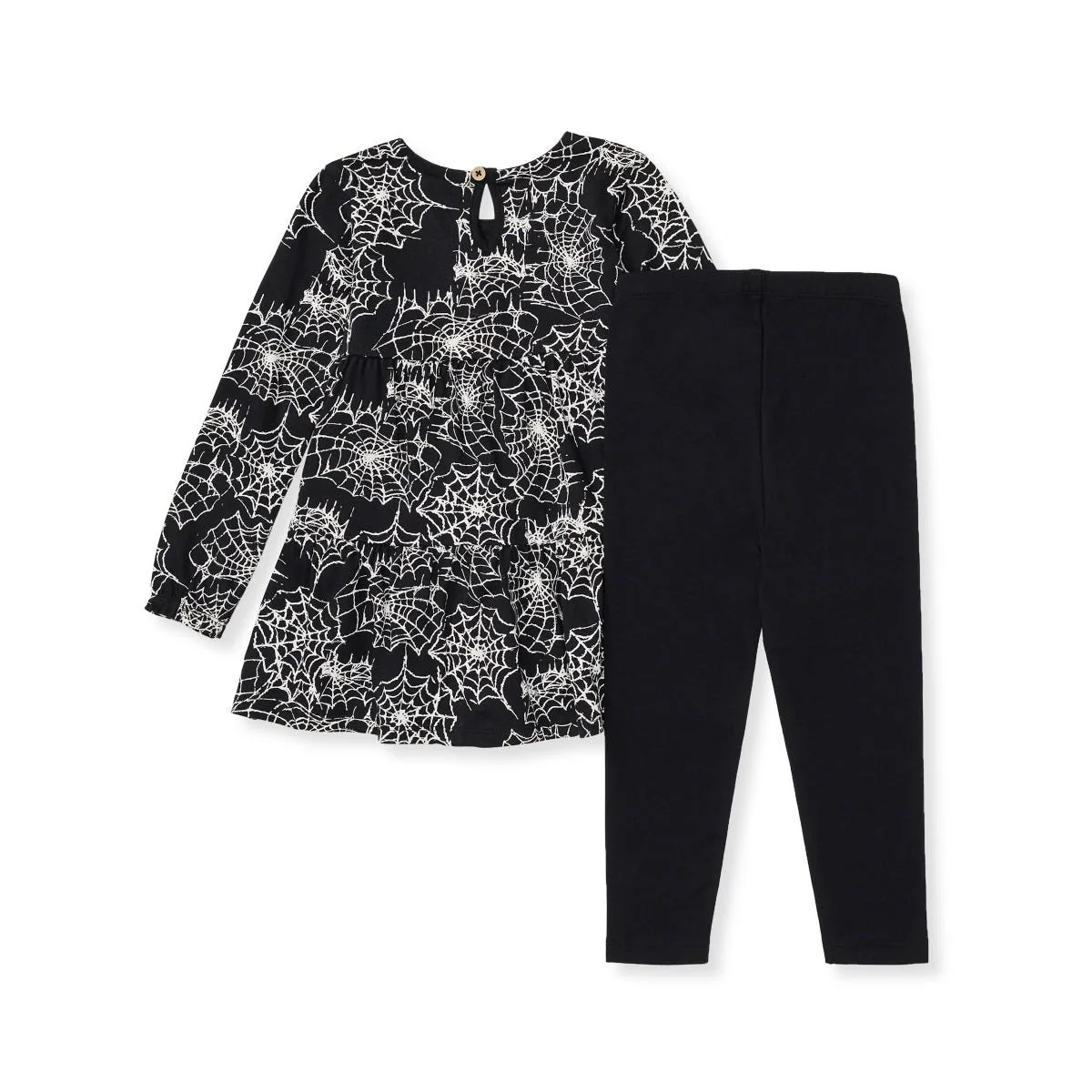 Spiderwebs Organic Girl Shirt and Pants Set - Image 3