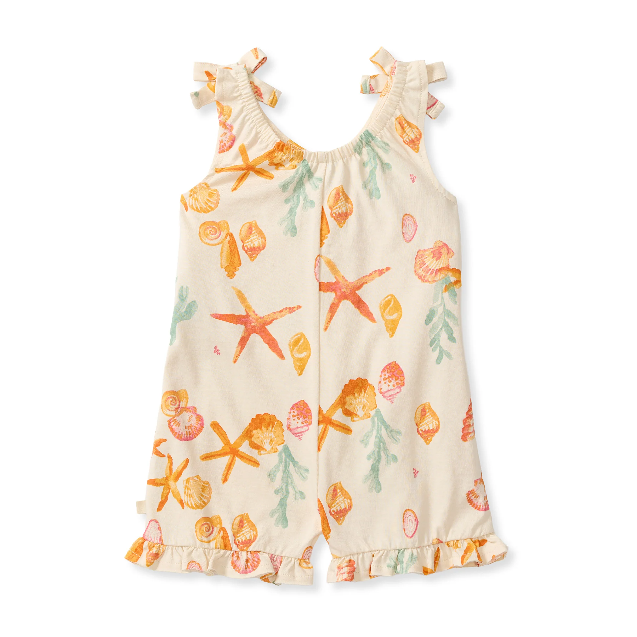 Starfish & Shells Organic Girl Romper - Image 4