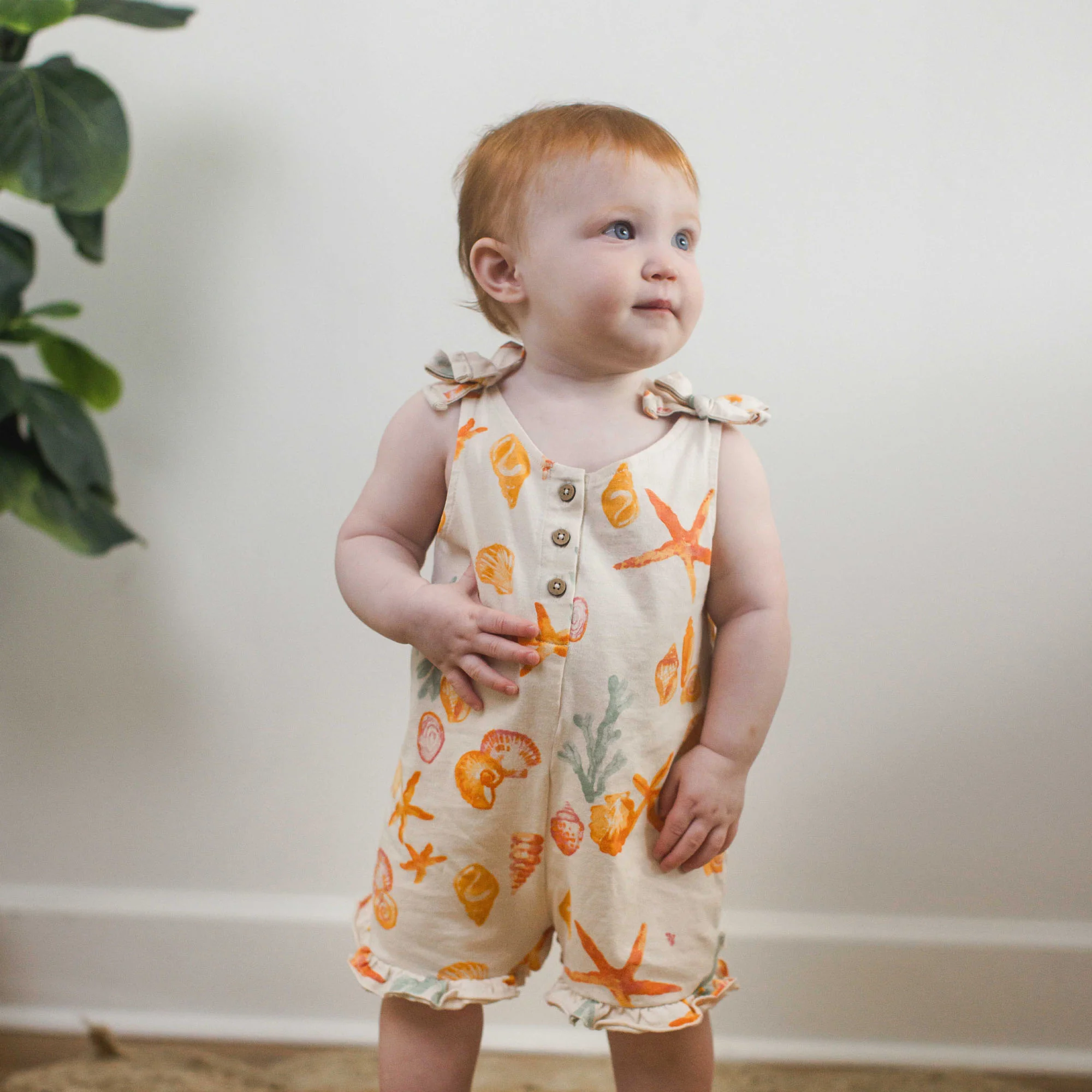 Starfish & Shells Organic Girl Romper - Image 5