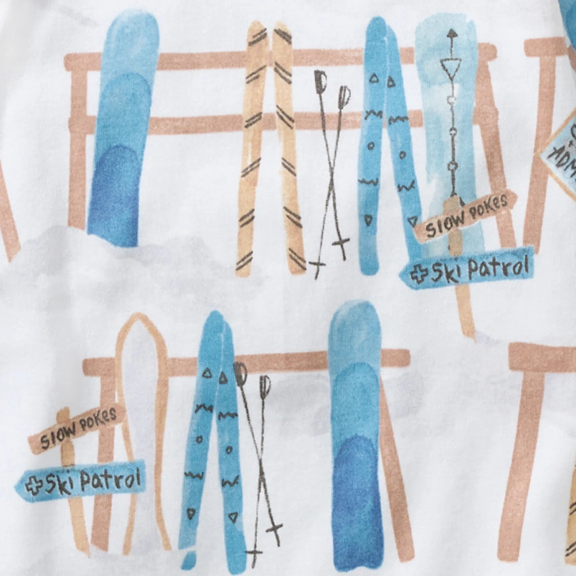 Sunrise Slopes Organic Cotton Sleeper - Mountain Blue - Image 4