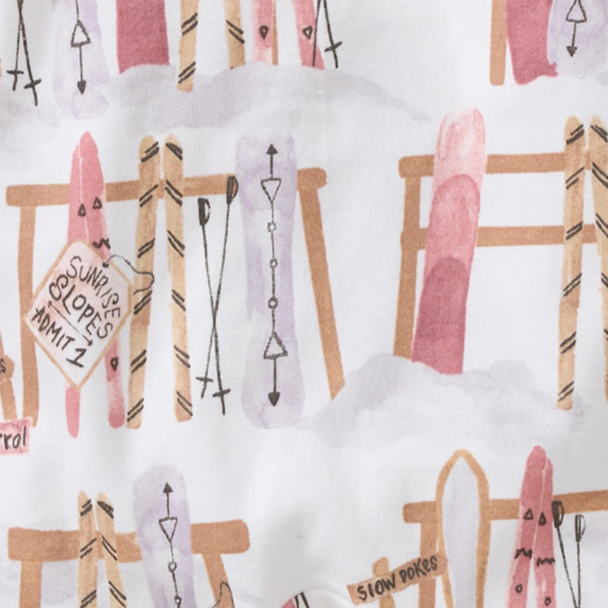 Sunrise Slopes Organic Cotton Sleeper - Organic Rose - Image 4